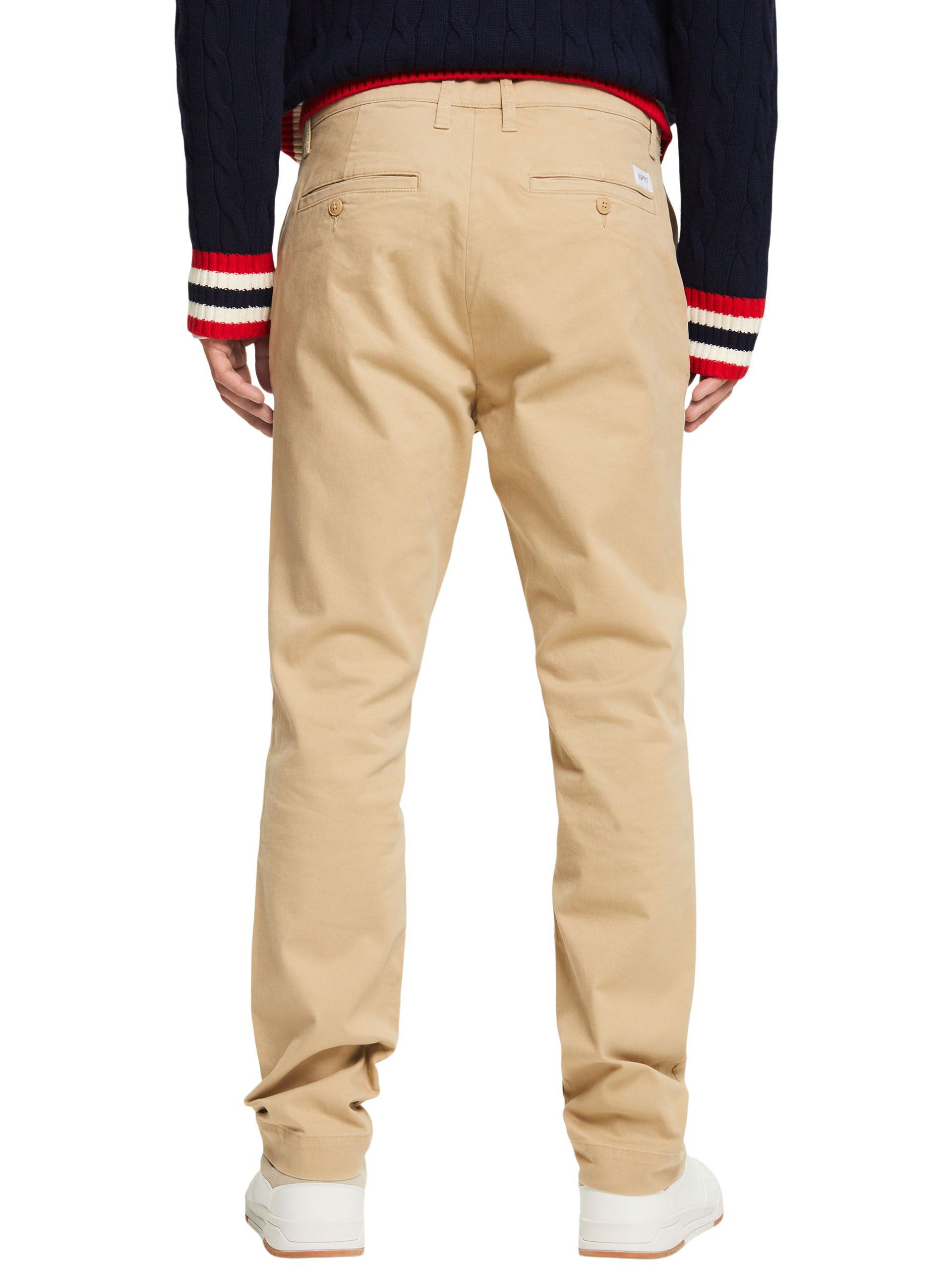 Striped tapered chinos ESPRIT Beige