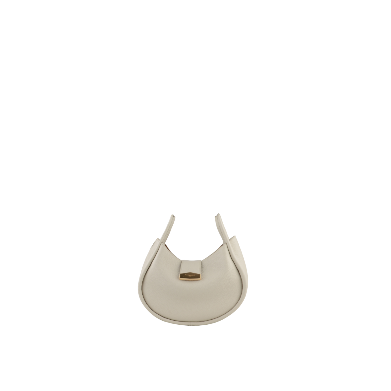 Leather clutch bag POURCHET Beige