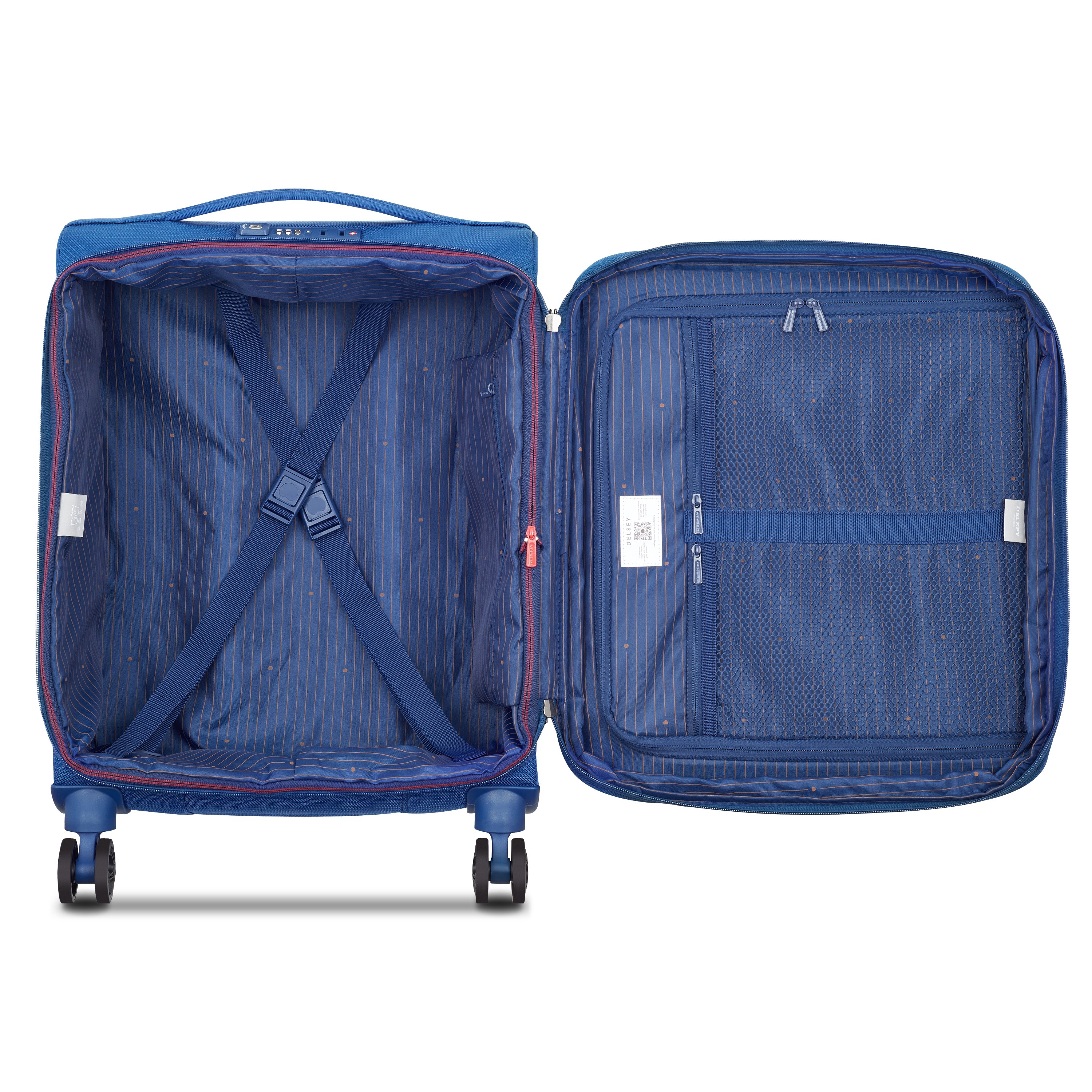 Soft cabin suitcase DELSEY PARIS Blue