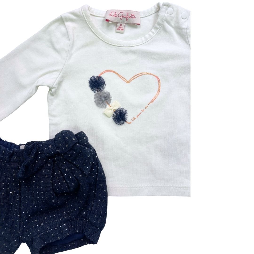 Blue baby outfit - 3 months LILI GAUFRETTE - Seconde Main Blue