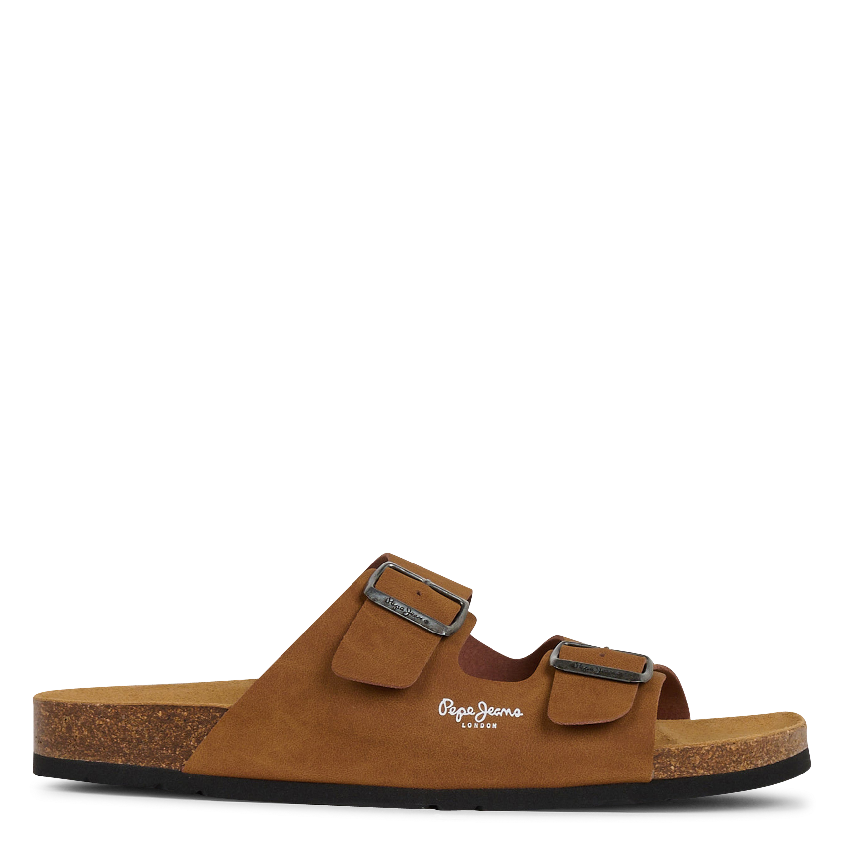 Buckled flat sandals PEPE JEANS Brown