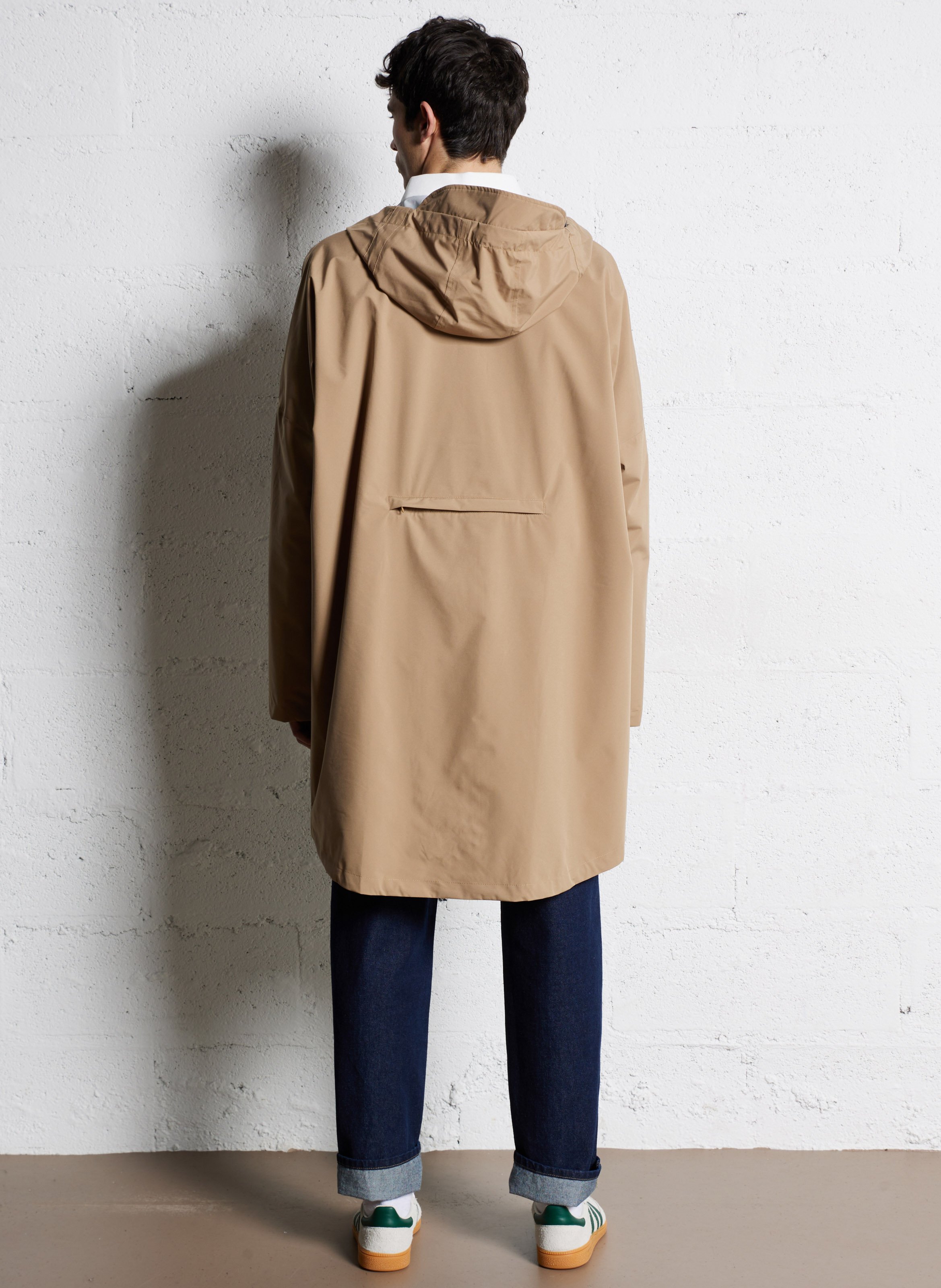 Weite Regenjacke mit Kapuze FLOTTE Beige