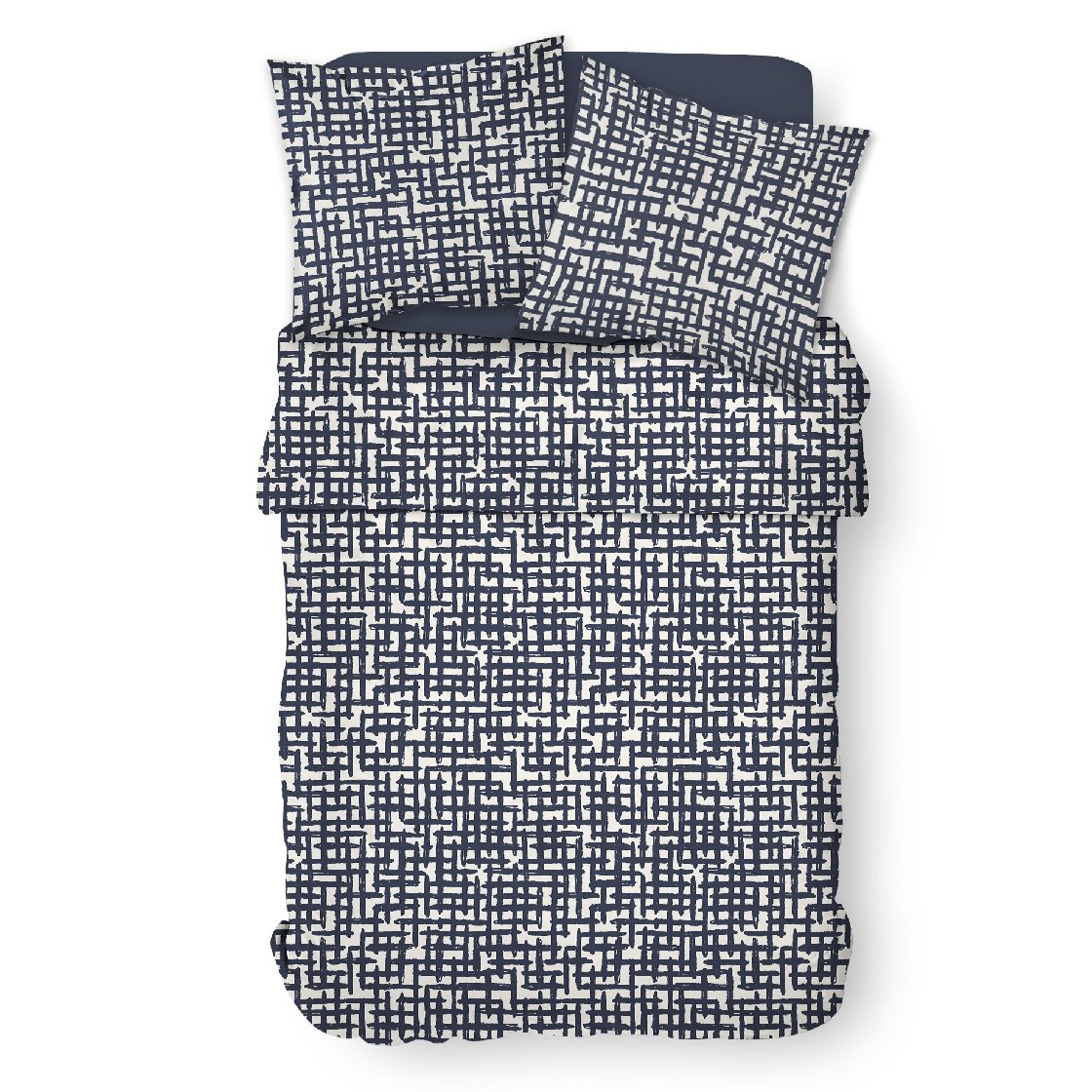 Printed cotton bedding set TODAY LINGE DE MAISON White