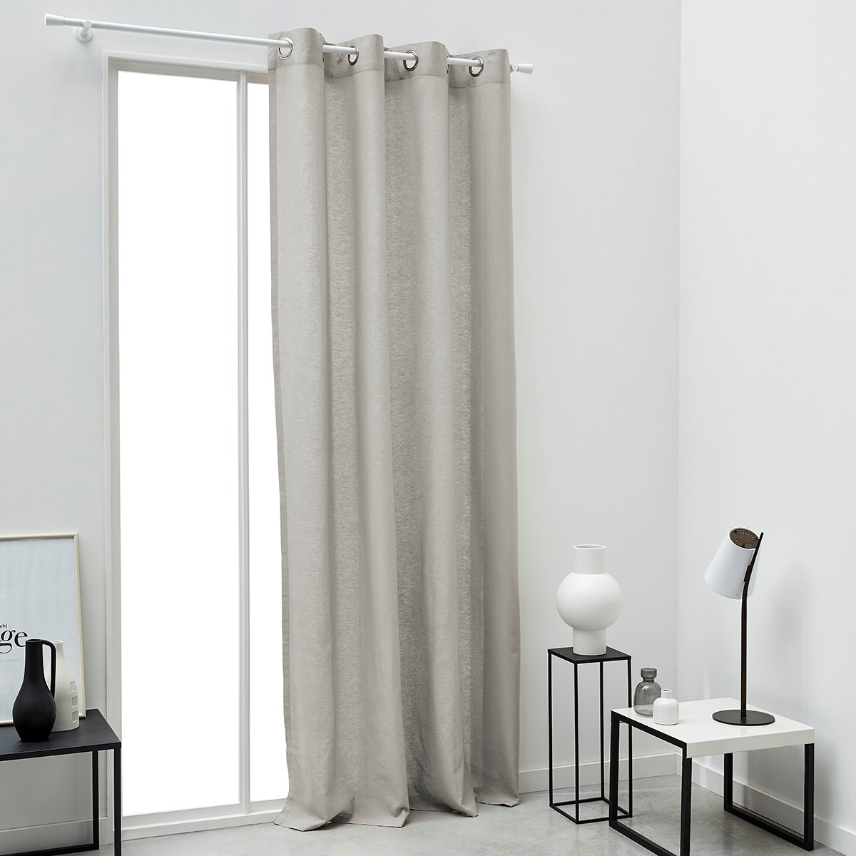 Cotton eyelet curtain TODAY LINGE DE MAISON Beige