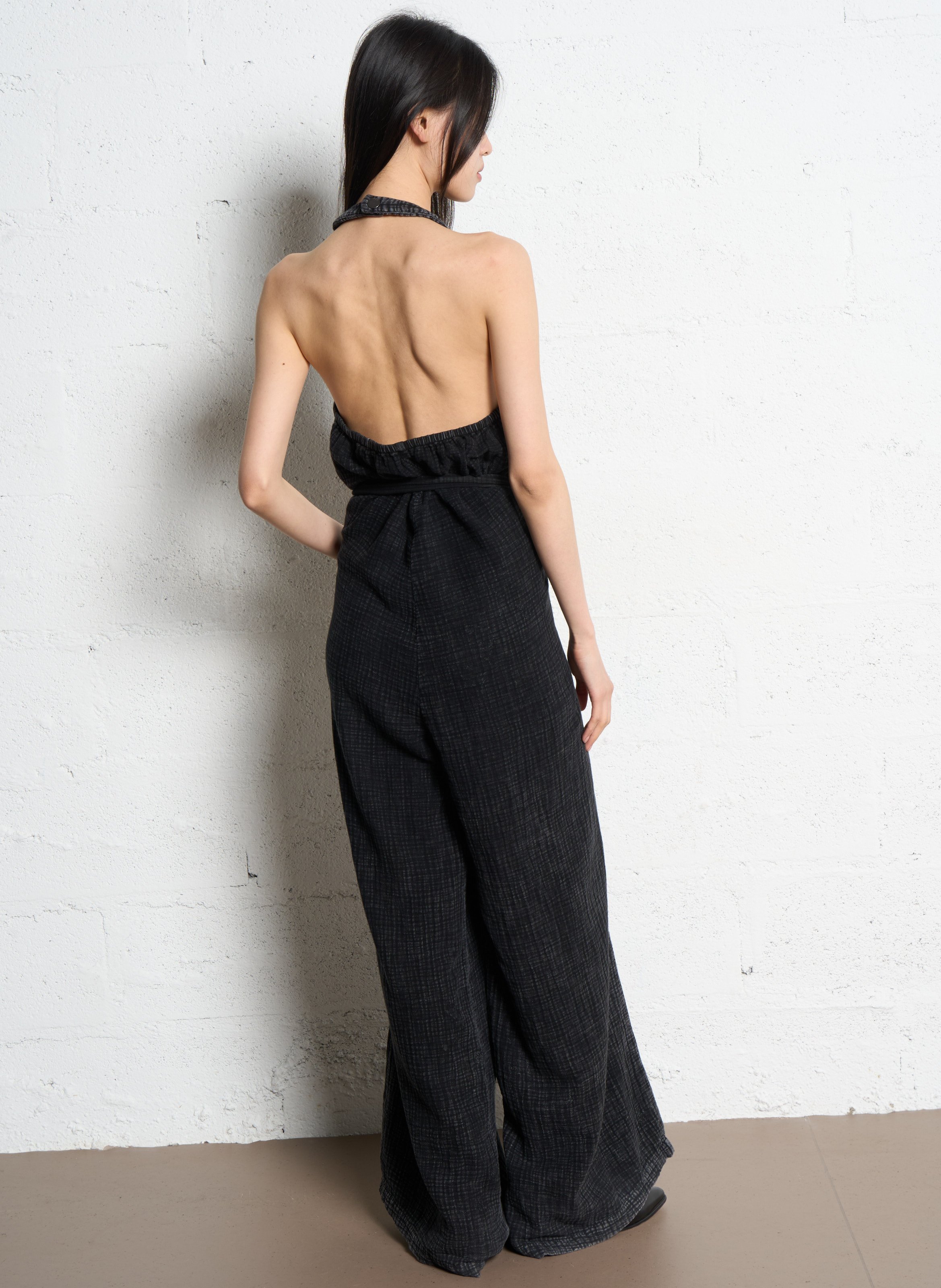 Combinaison droite en coton IKKS Gris