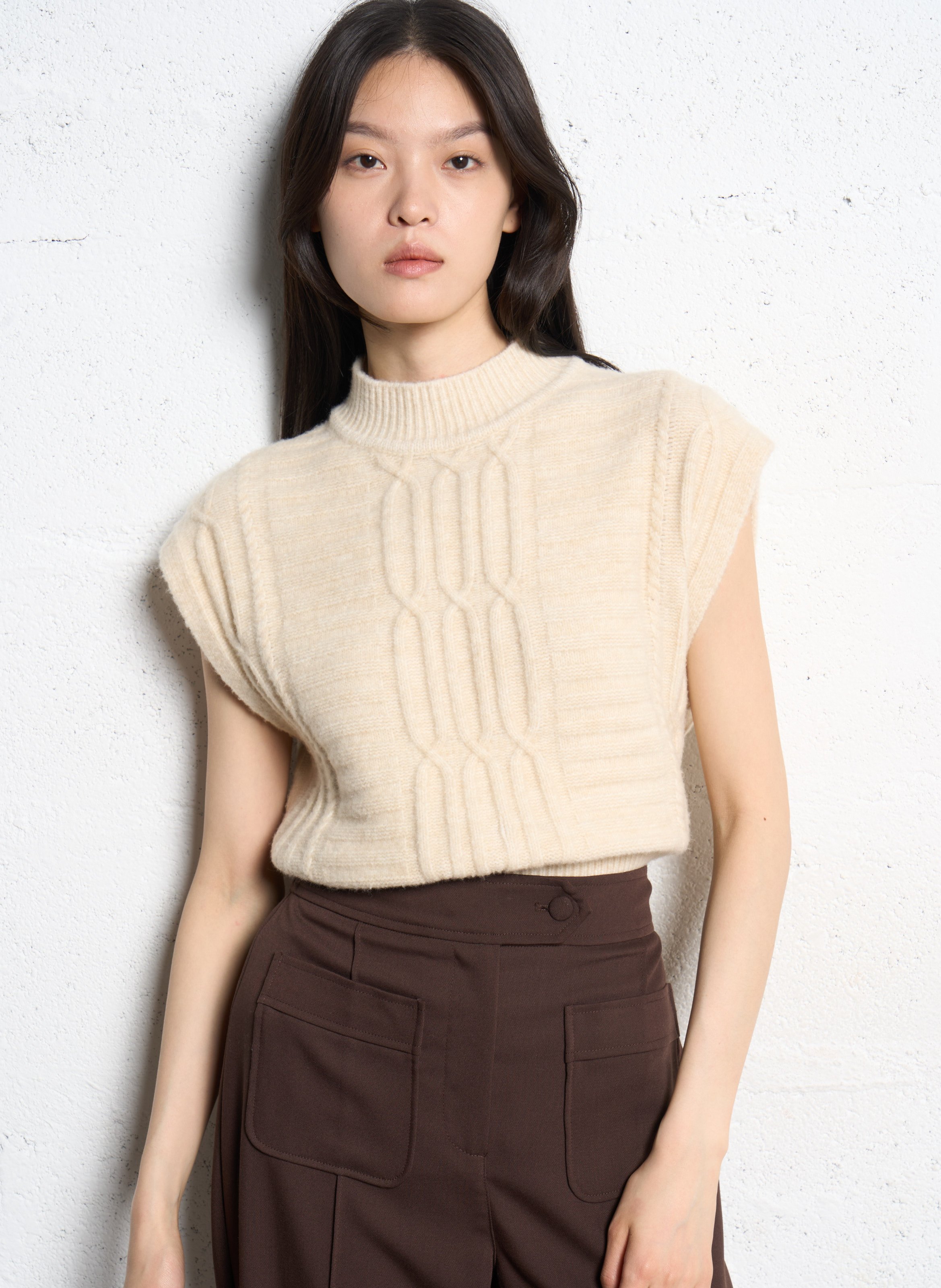 Pull col rond  SUNCOO Blanc