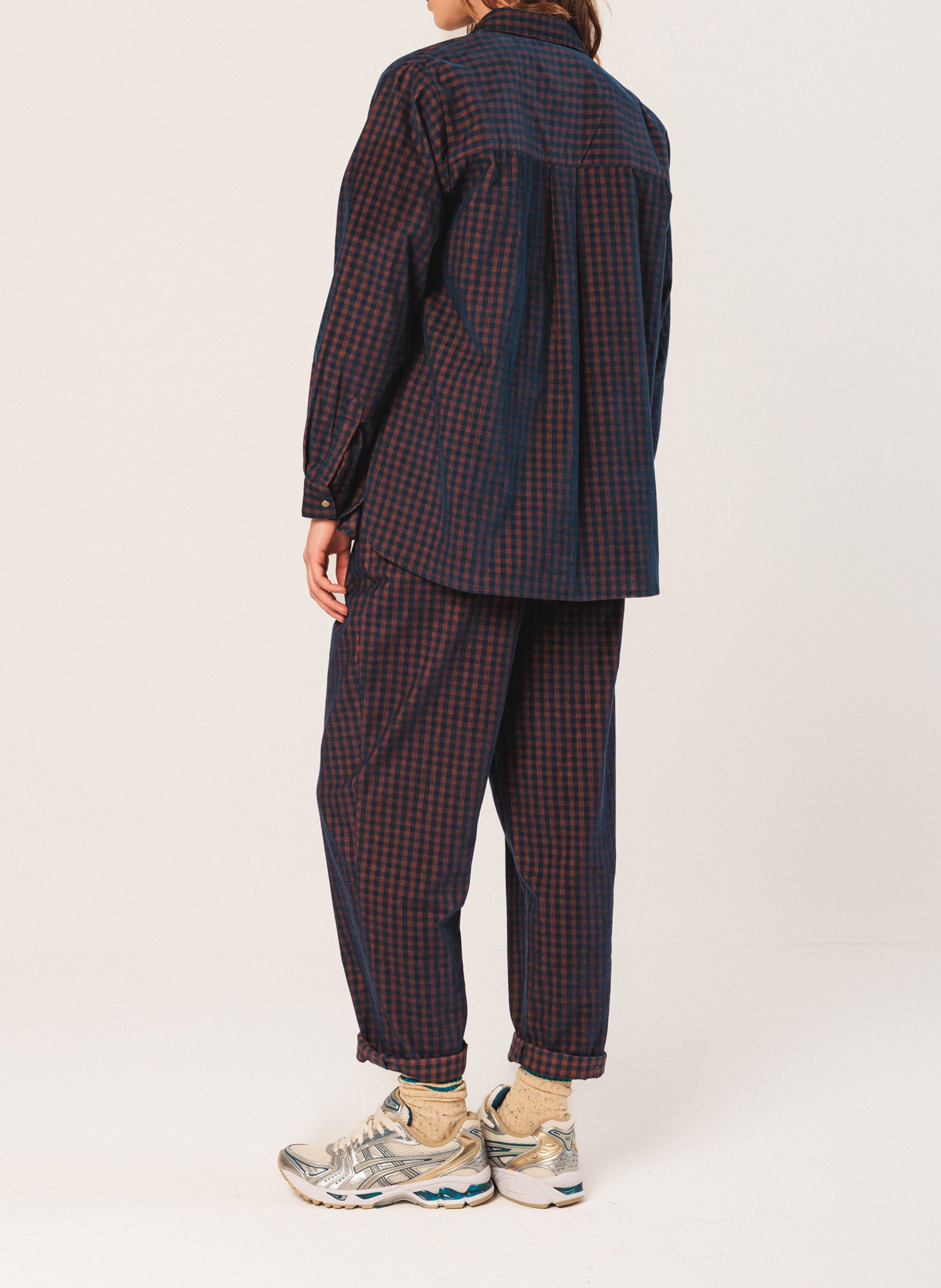 Chemise col classique en coton INDI & COLD Bleu