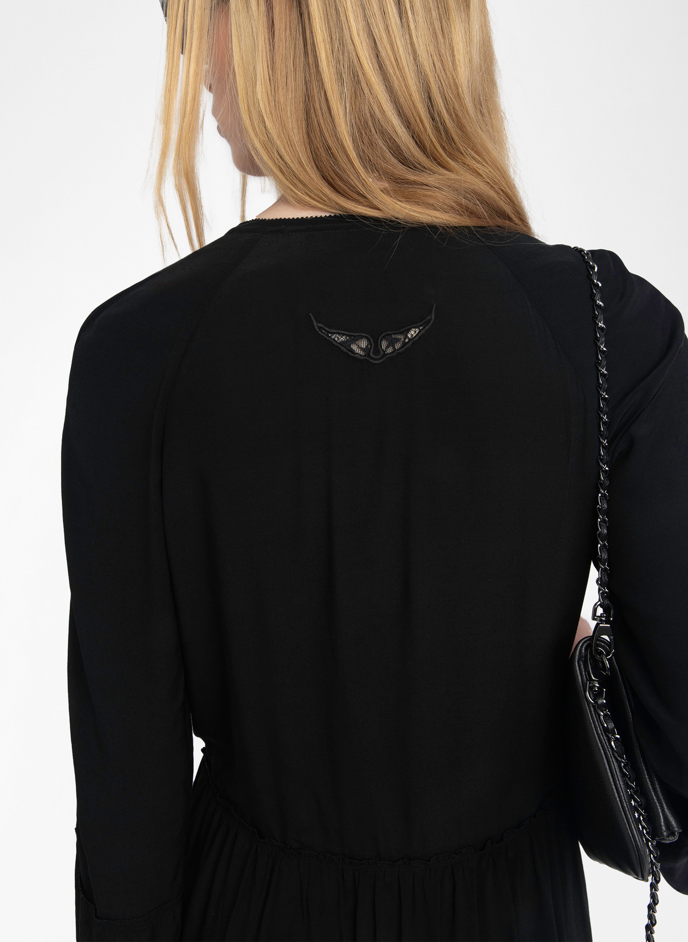 Robe longue col V ZADIG&VOLTAIRE Noir