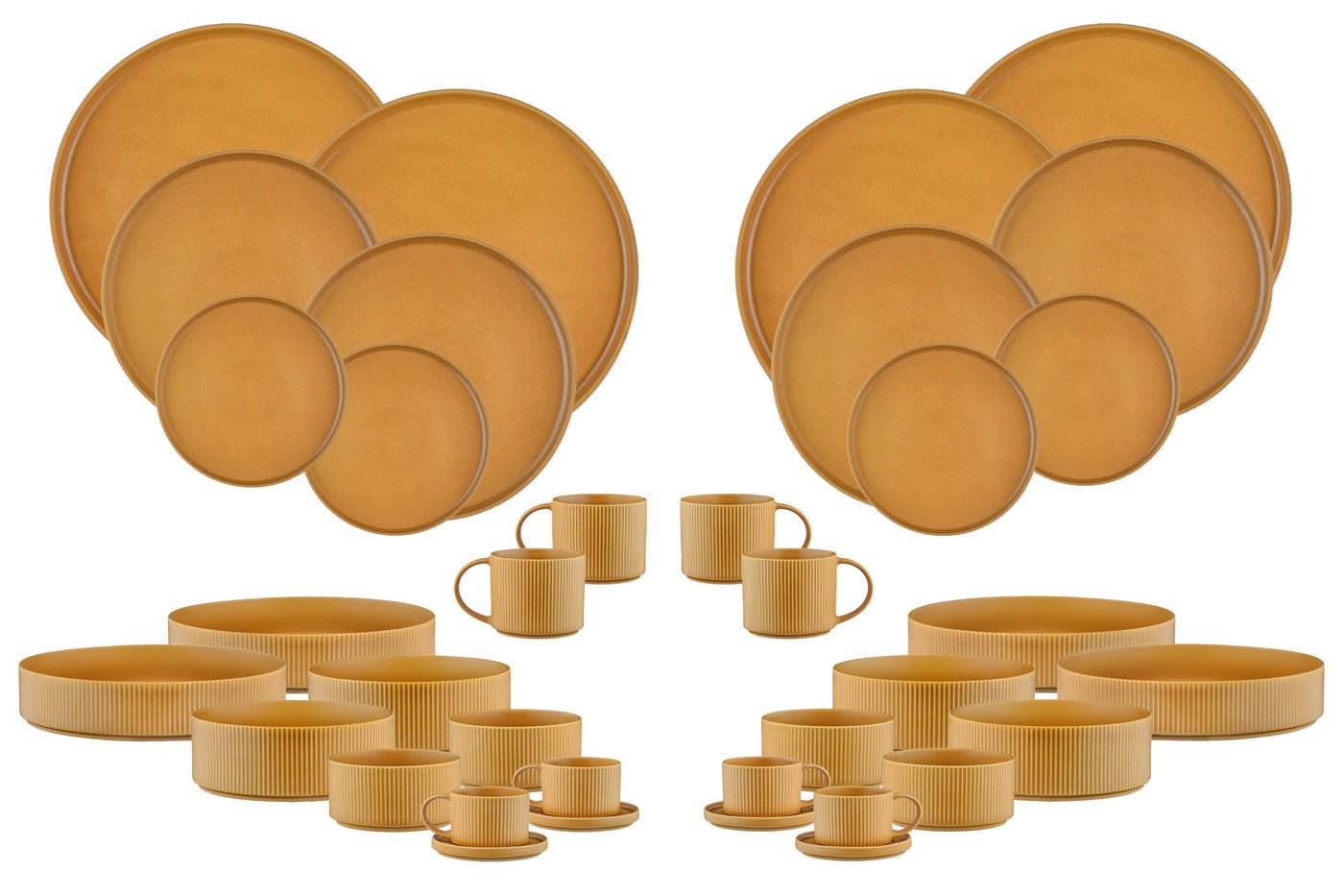 Complete Scandi set - 36 pieces - ochre BJORN Yellow