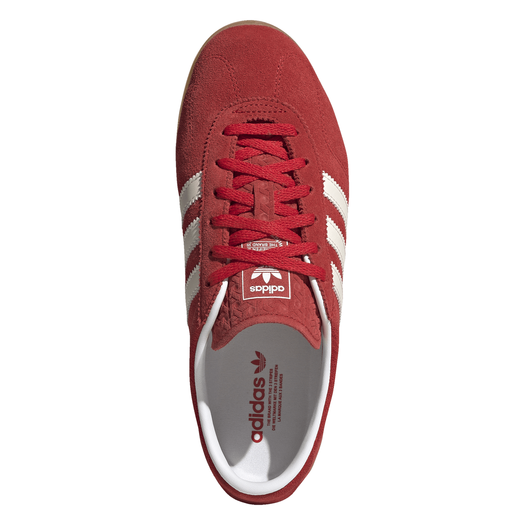 Baskets basses en cuir ADIDAS Rouge