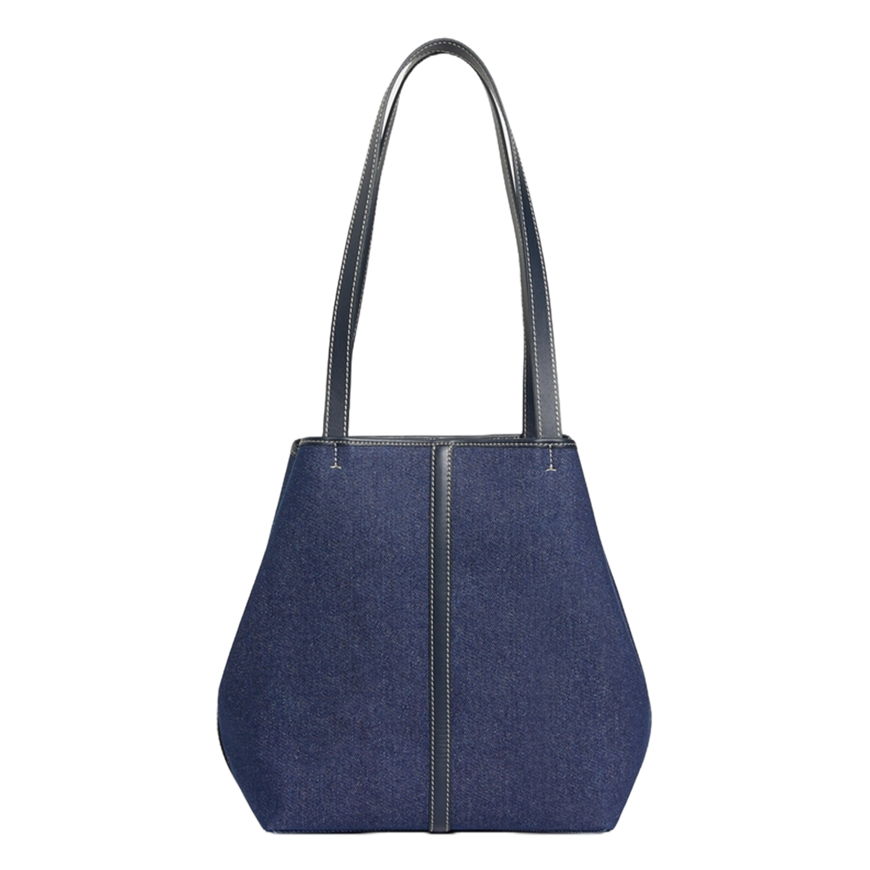 Cotton denim tote bag VANESSA BRUNO Blue