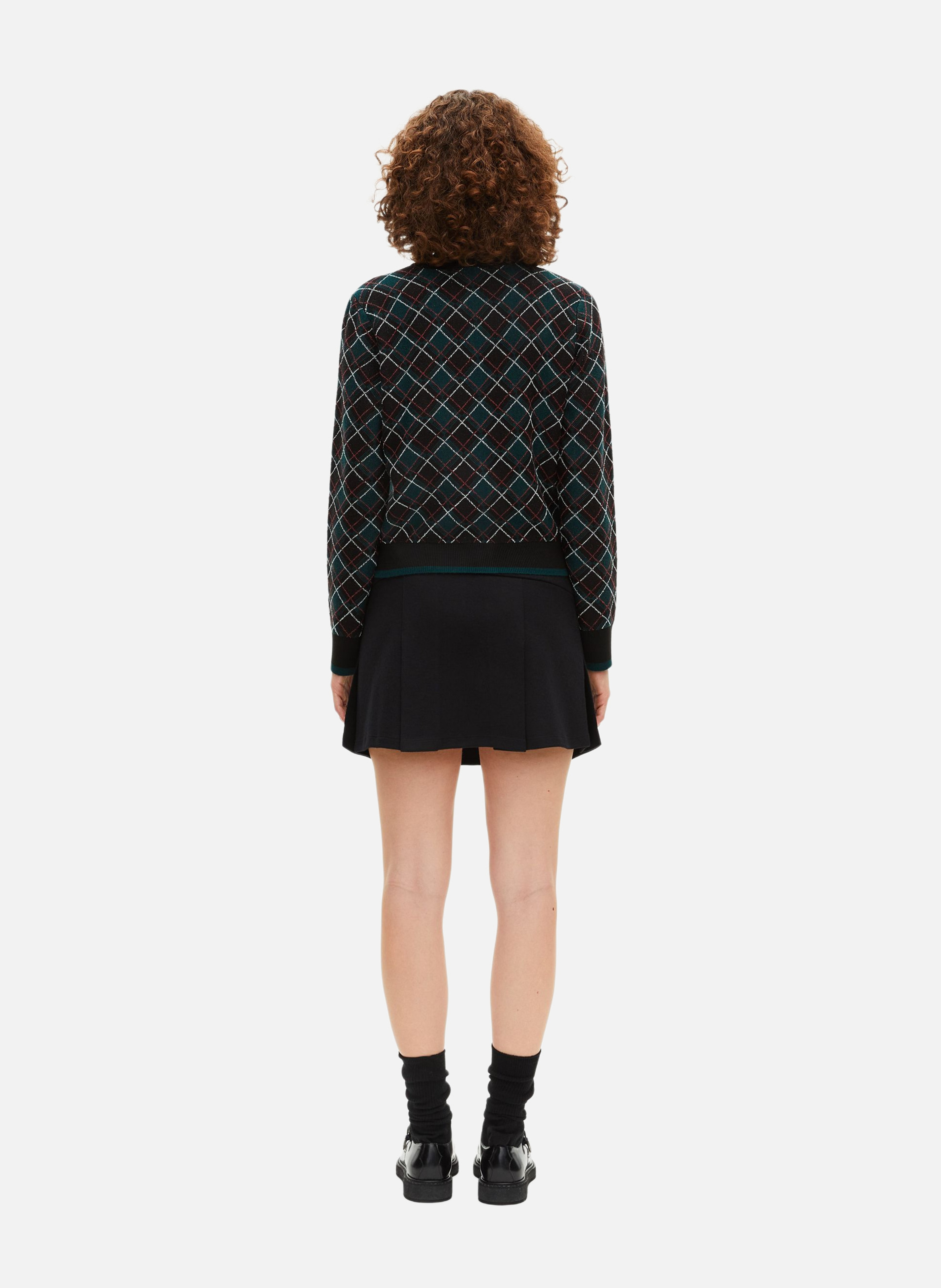 Checked cardigan THE KOOPLES Black