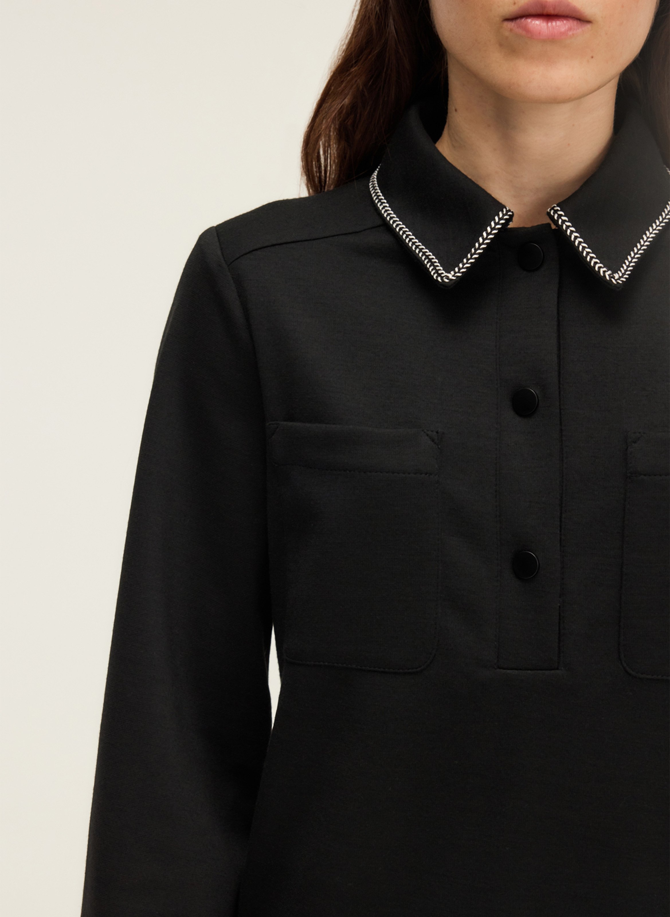 Short dress with shirt collar PABLO Black