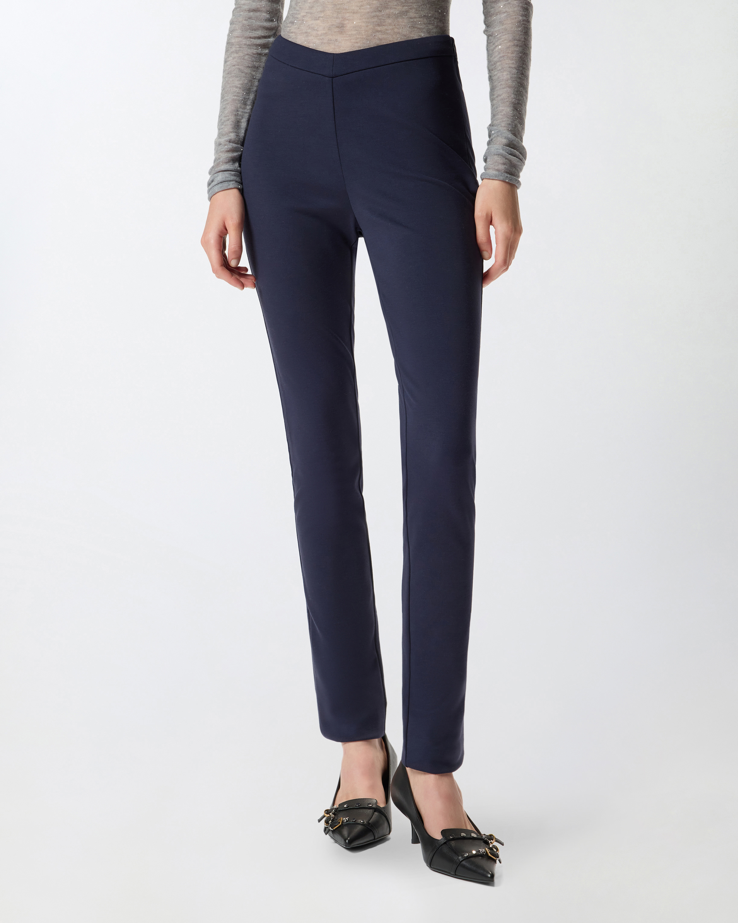 High-waisted tailored pants PINKO Blue