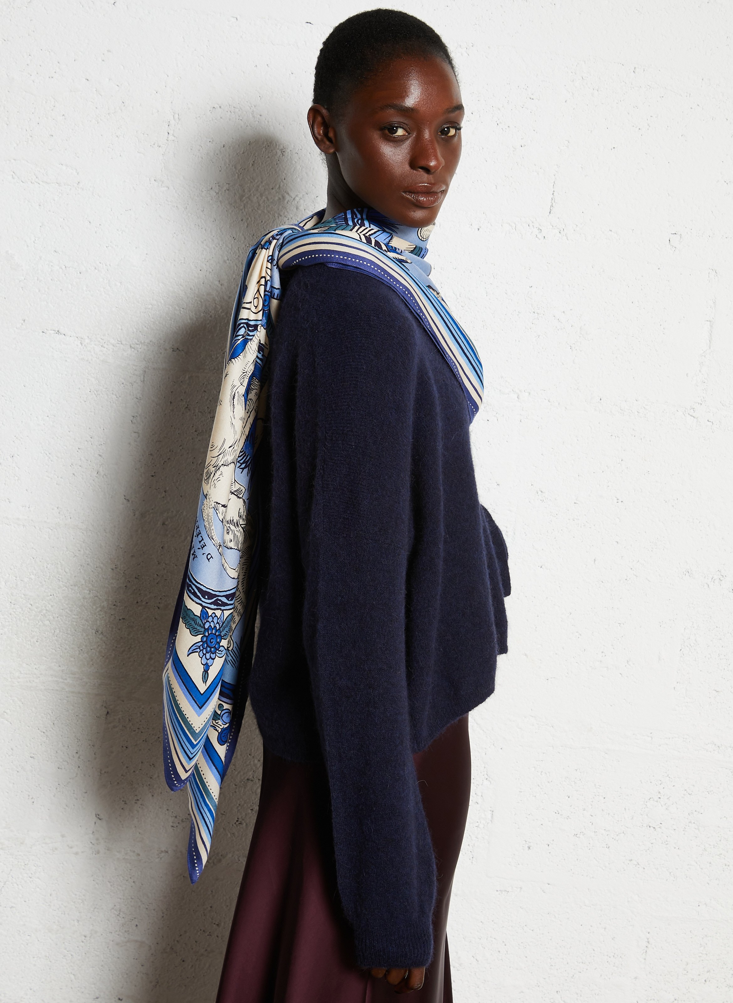 Tuch aus Seiden-Mix INOUI EDITIONS Blau