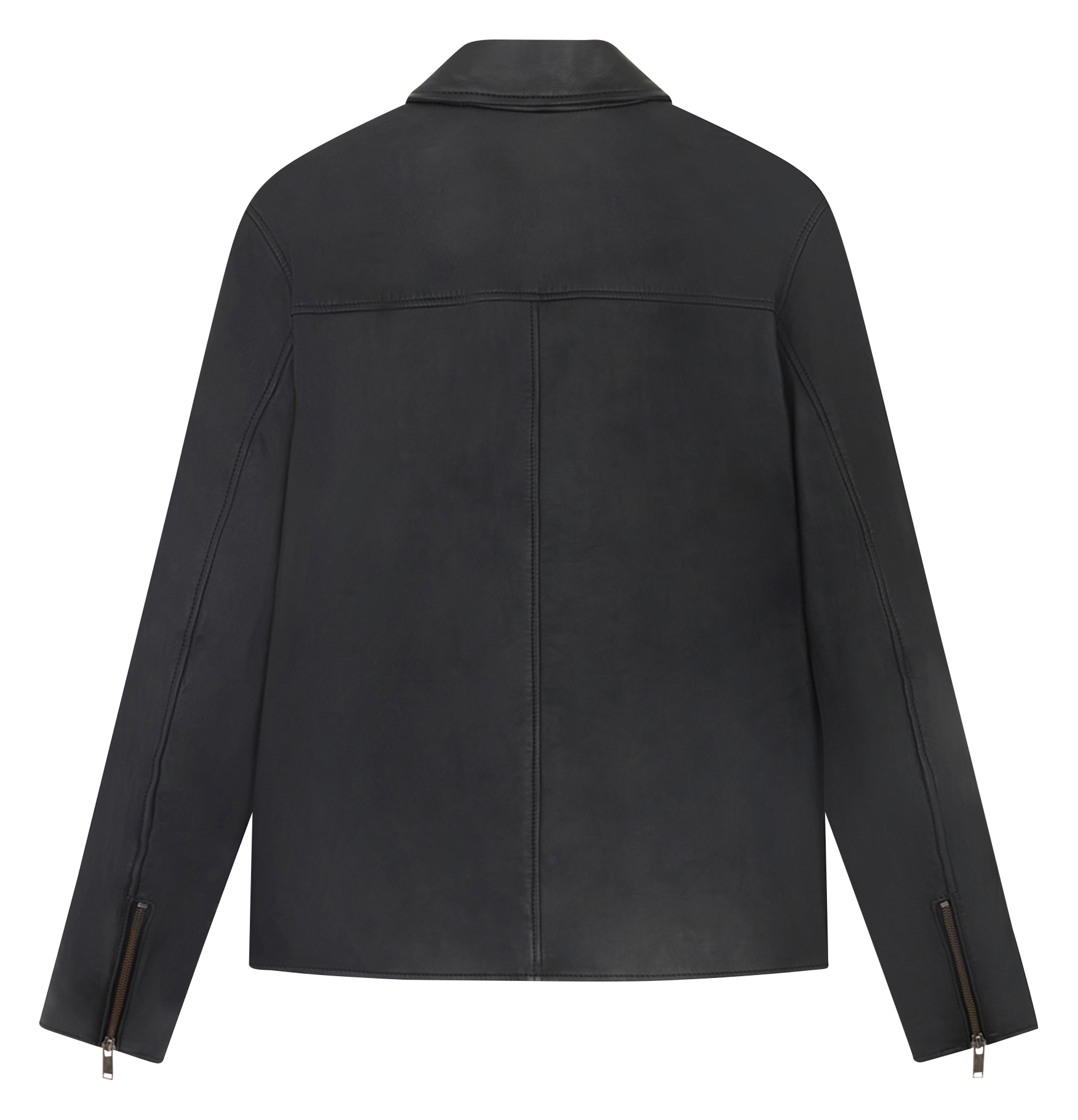Blouson court en cuir d'agneau CHEVIGNON Noir
