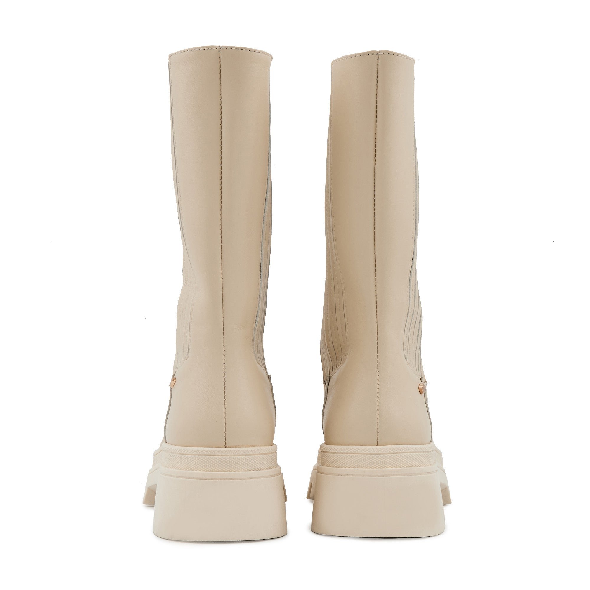 Smooth leather handbag BONS BAISERS PARIS Beige