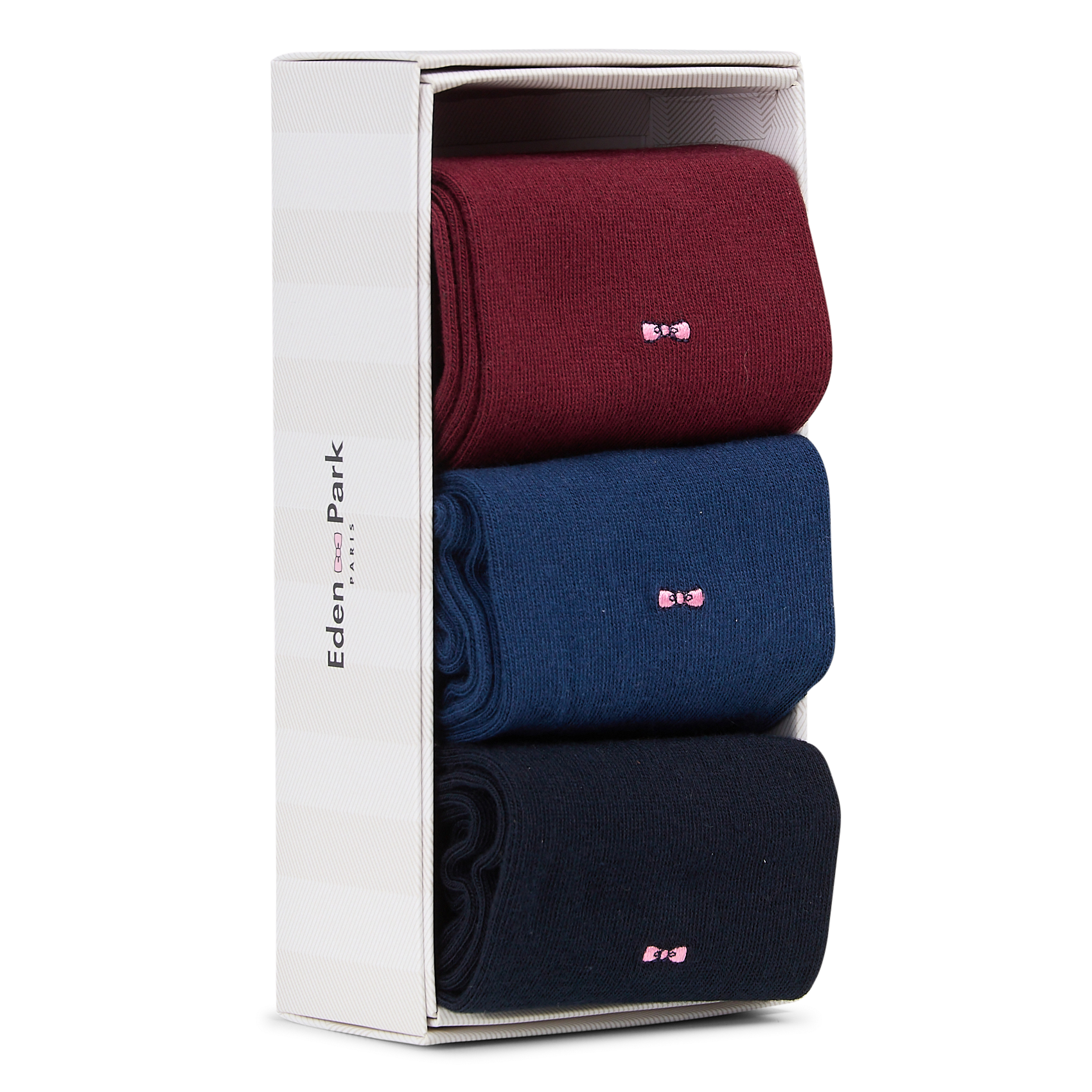 Lot de 3 paires de chaussettes en coton mélangé EDEN PARK Rouge