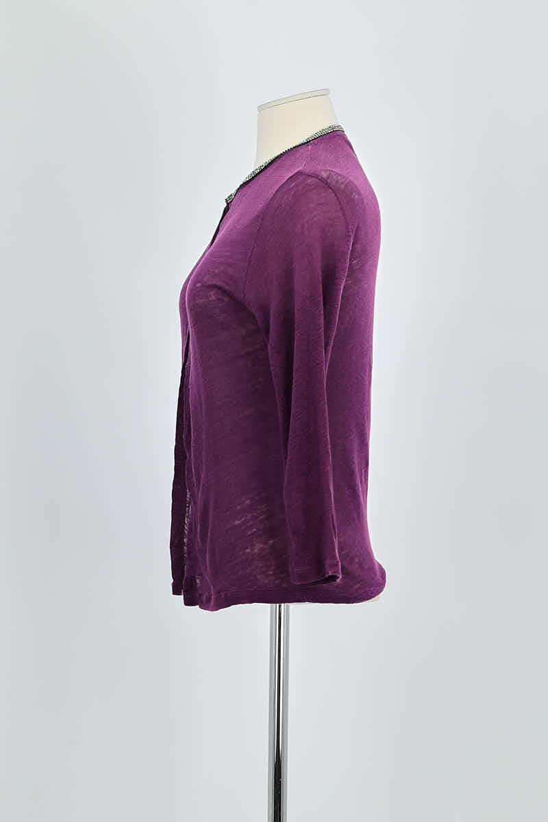 Gilet MAJESTIC FILATURES - SECONDE MAIN Violet