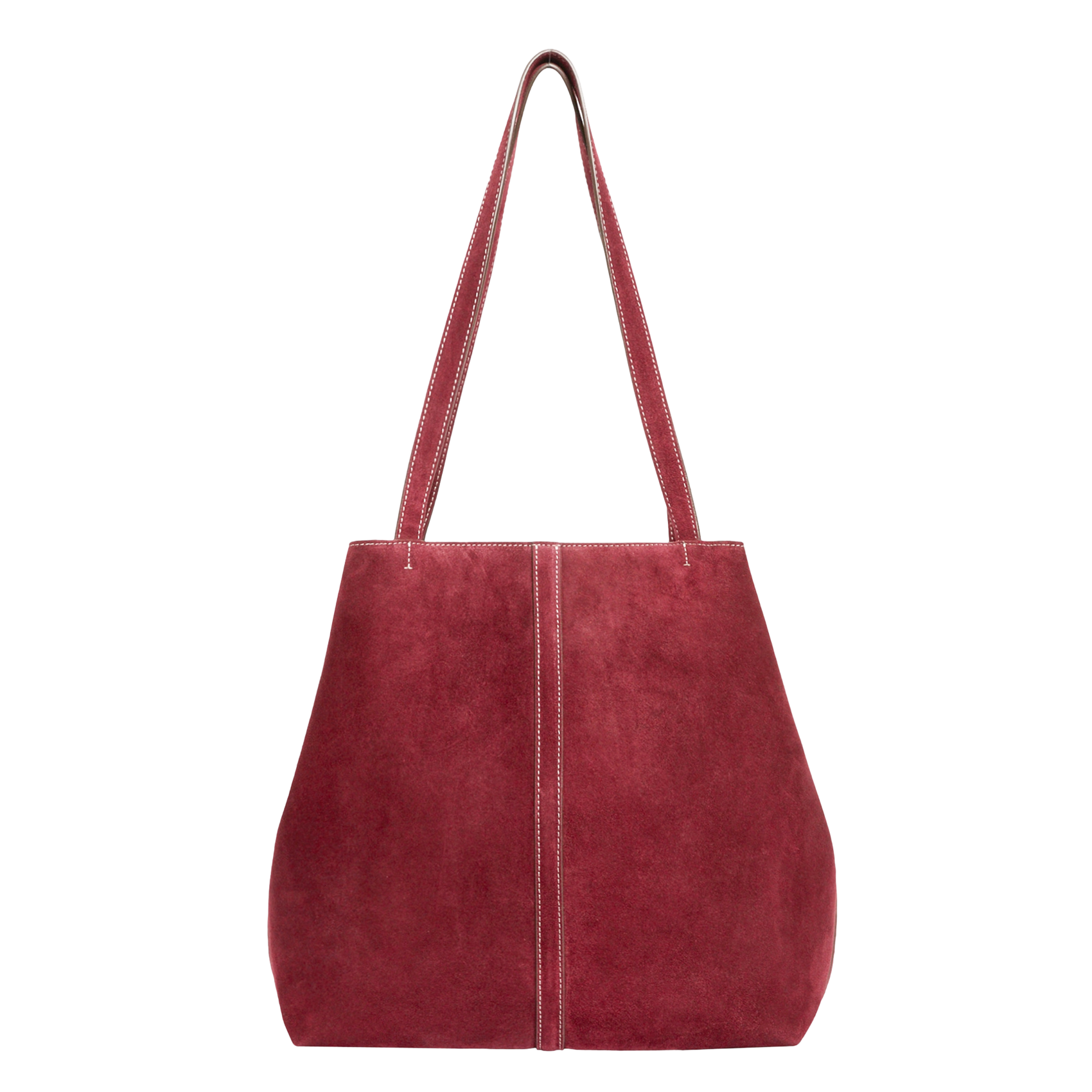 Suede tote bag VANESSA BRUNO Red