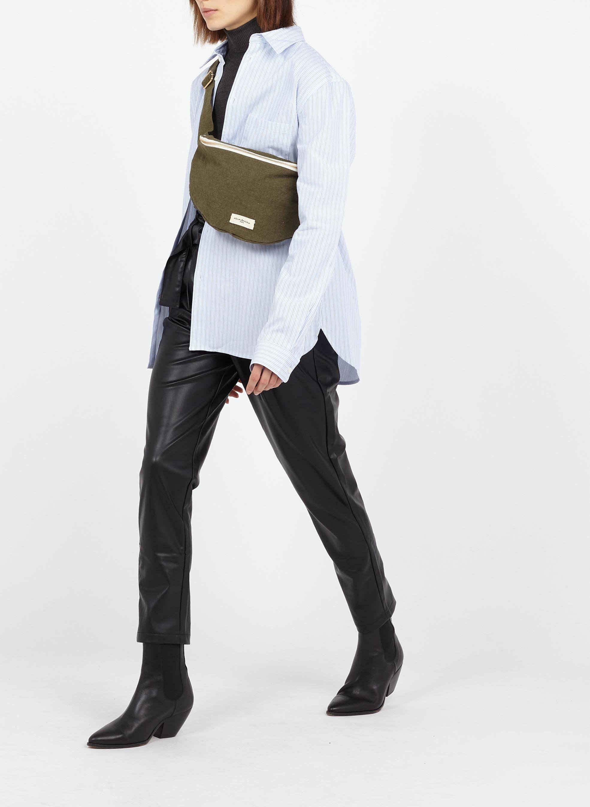 Denim waist bag RIVEDROITE PARIS Khaki