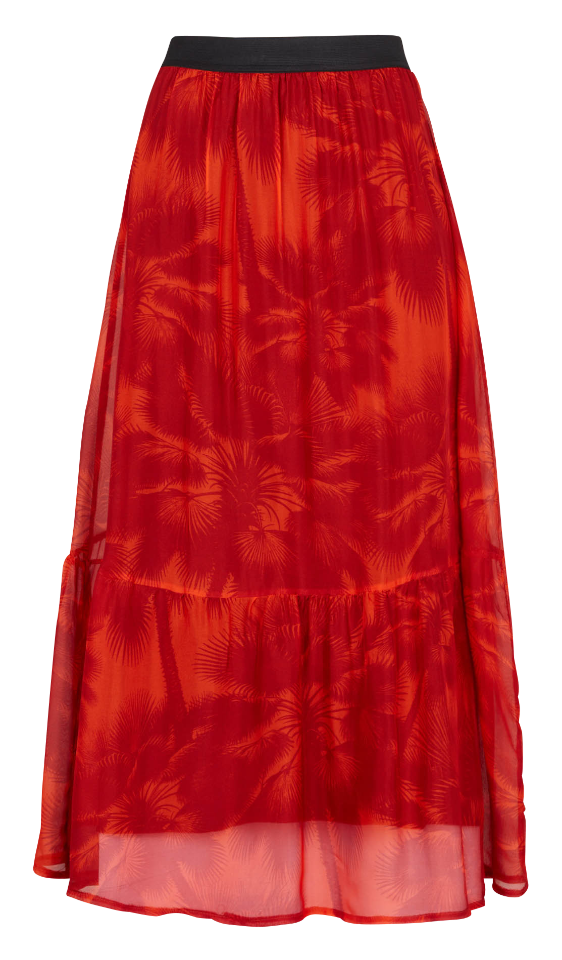 Halflange jurk met print LA FEE MARABOUTEE Oranje