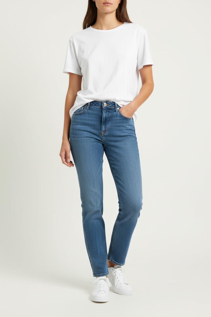 Cropped slim jeans with studs SEZANE - Seconde main Blue