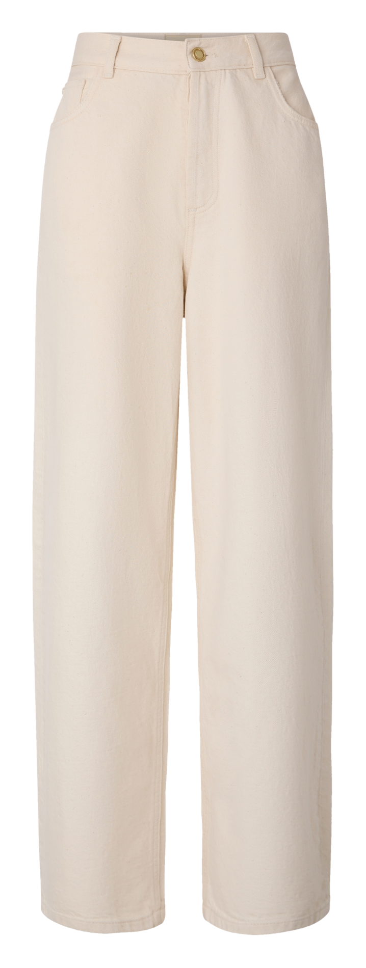 High-rise plain straight jeans SESSUN Beige