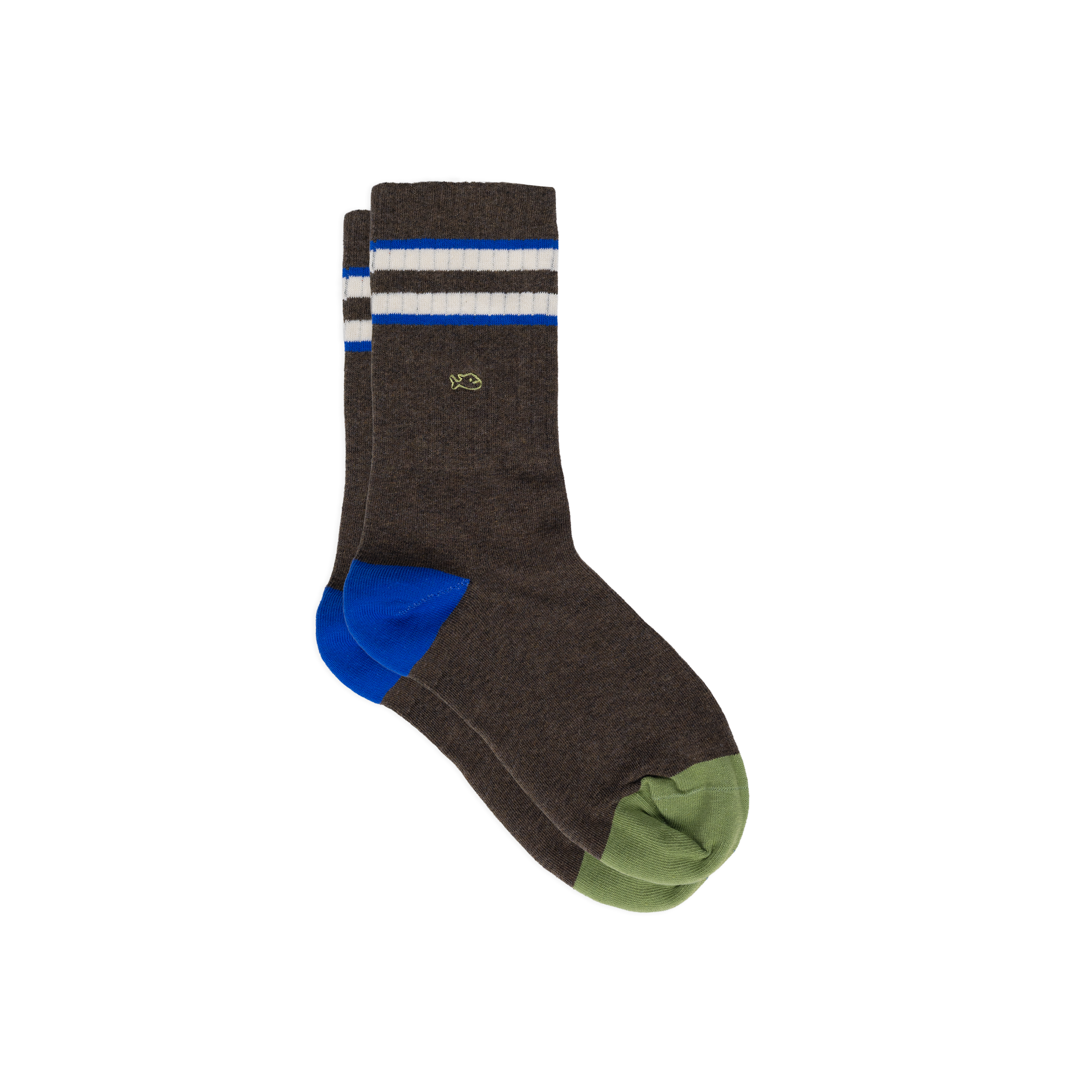 Combed cotton retro socks  Marron