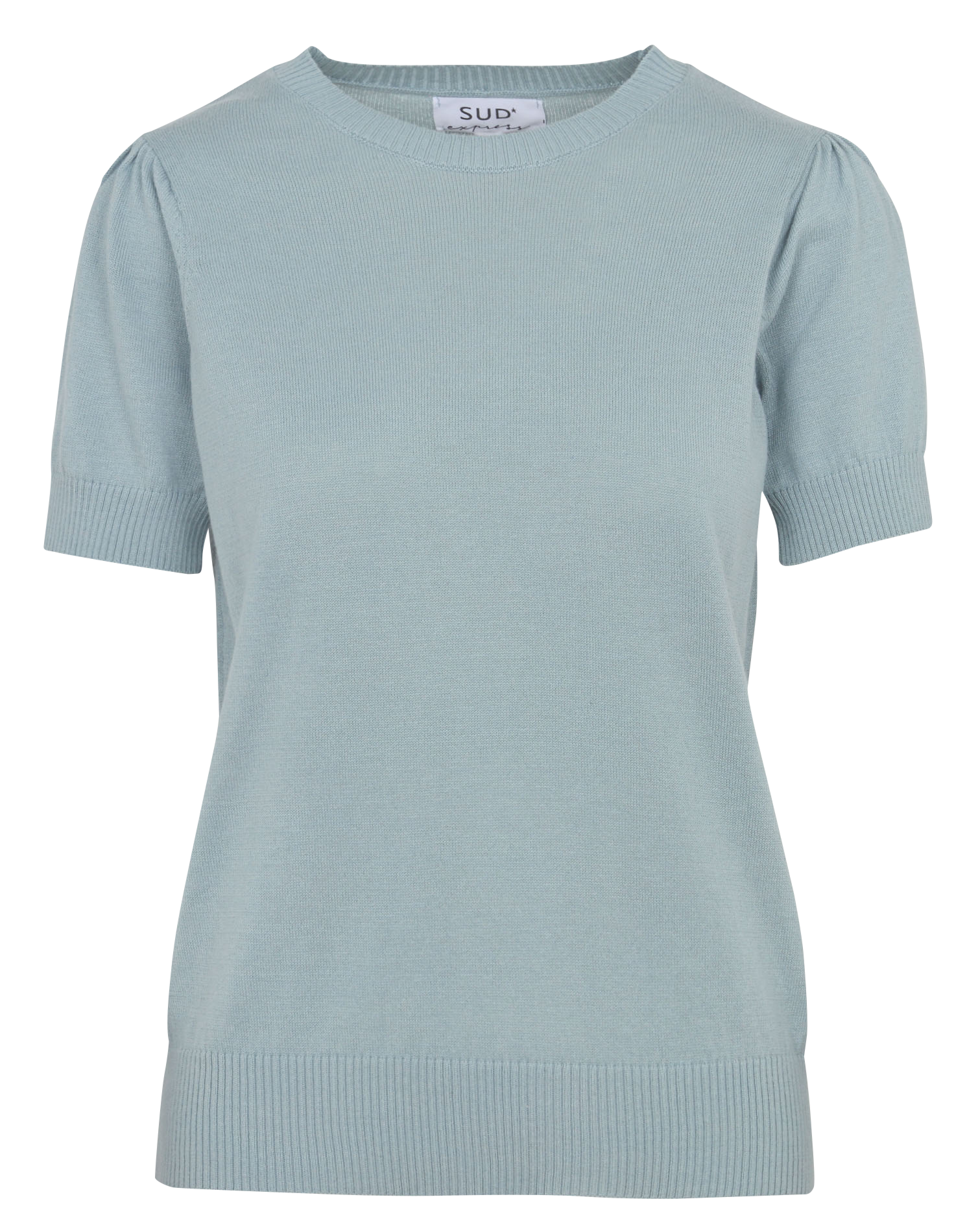 Cotton and wool sleeveless sweater with lacing SUD EXPRESS Blue