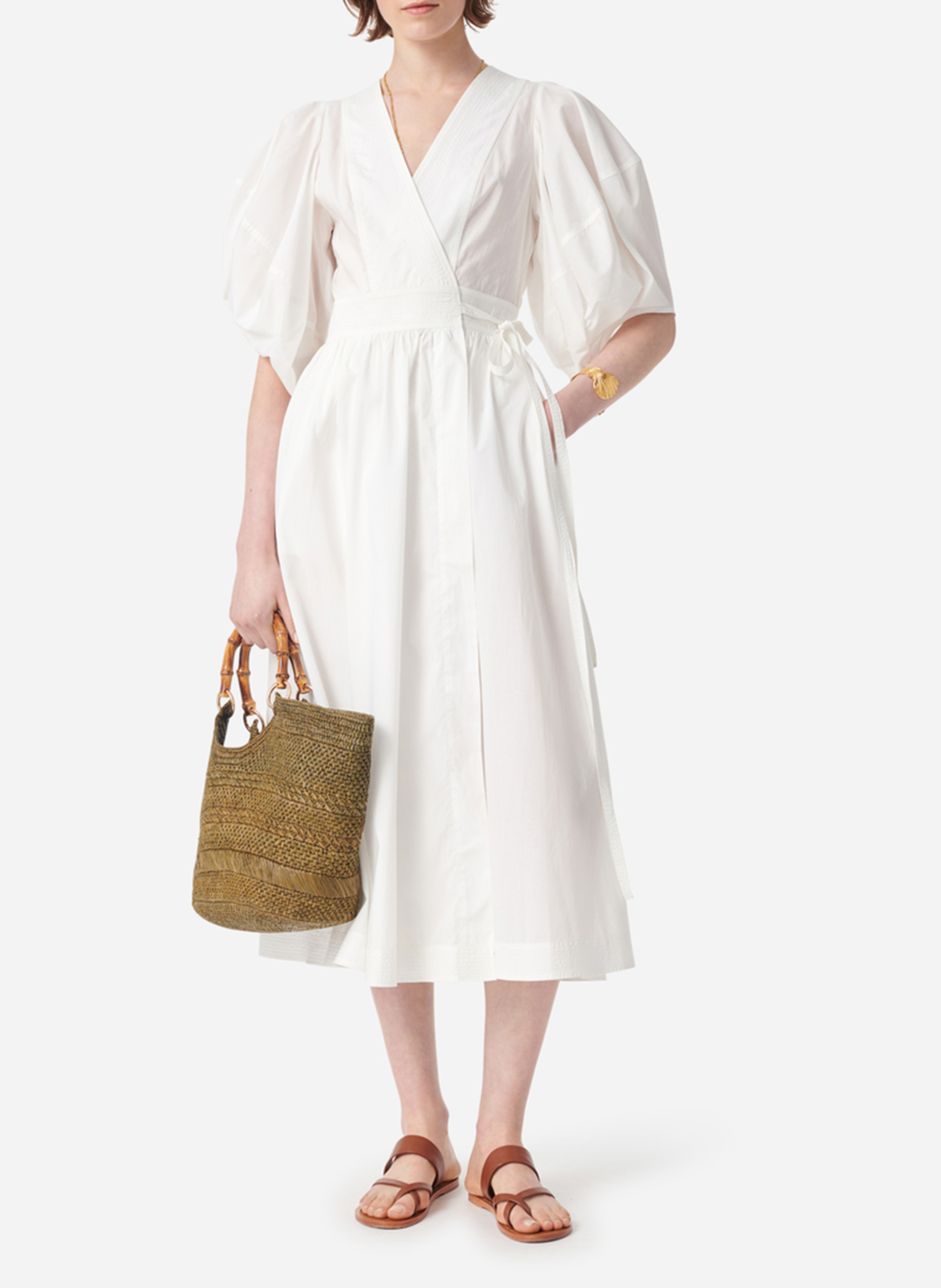 Lange jurk met V-hals VANESSA BRUNO