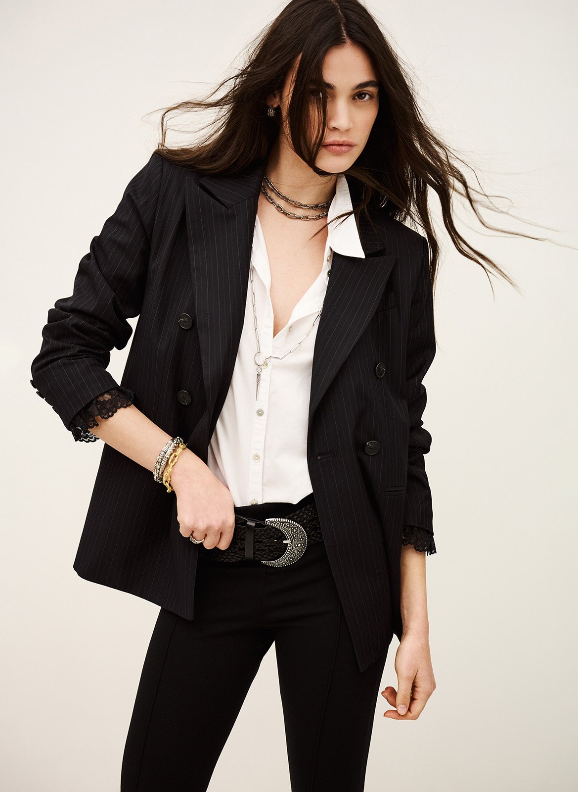 Veste col tailleur BA&SH Bleu