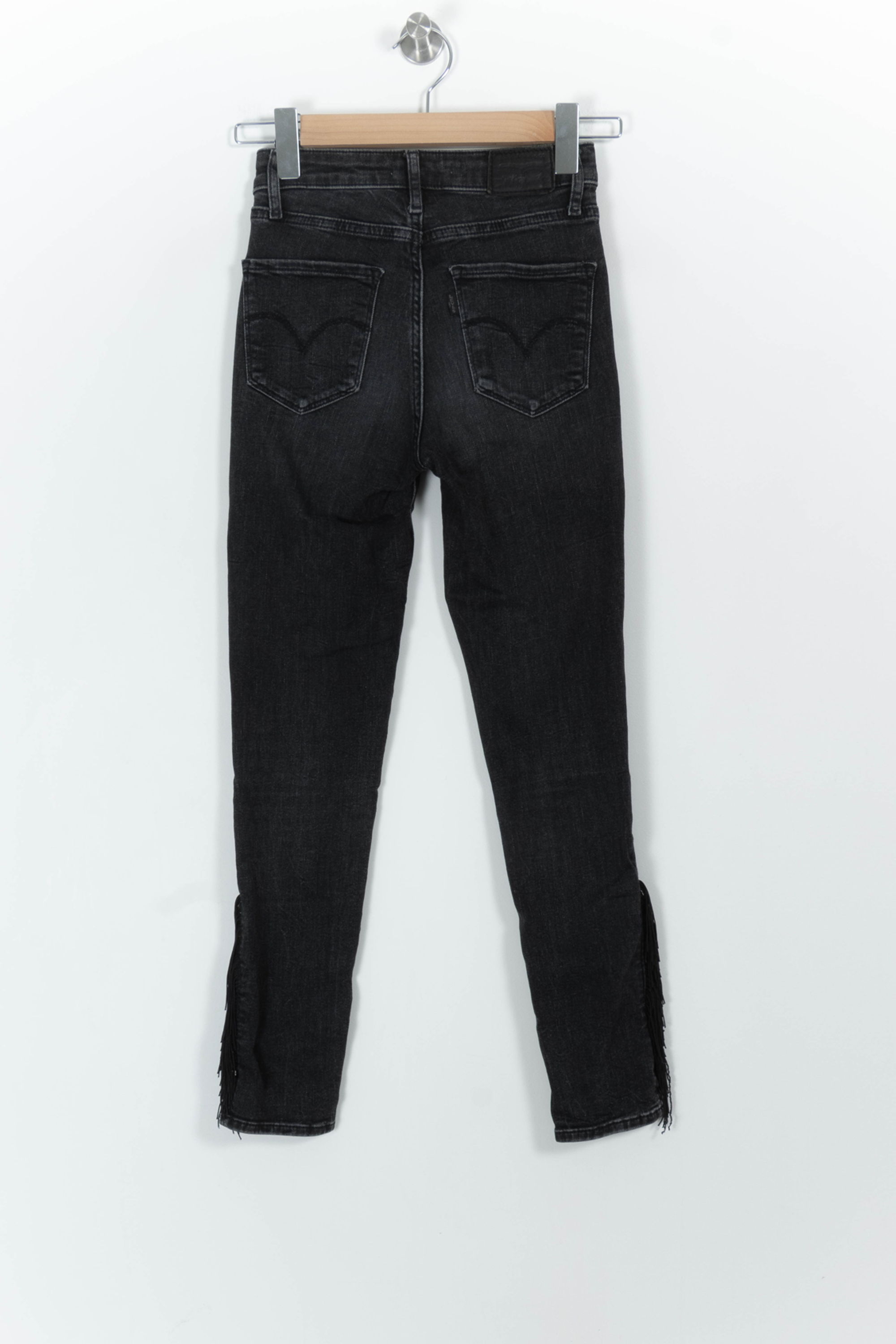 Cropped slim jeans with studs LEVI'S - Seconde main Black