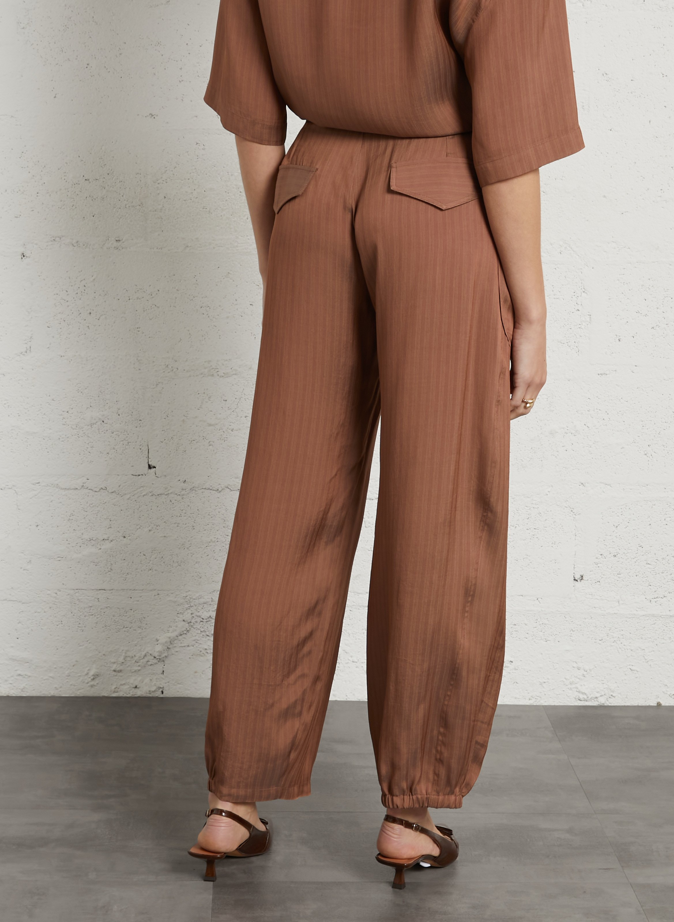 Azawood - Weite Hose mit hohem Bund MARGAUX LONNBERG Orange