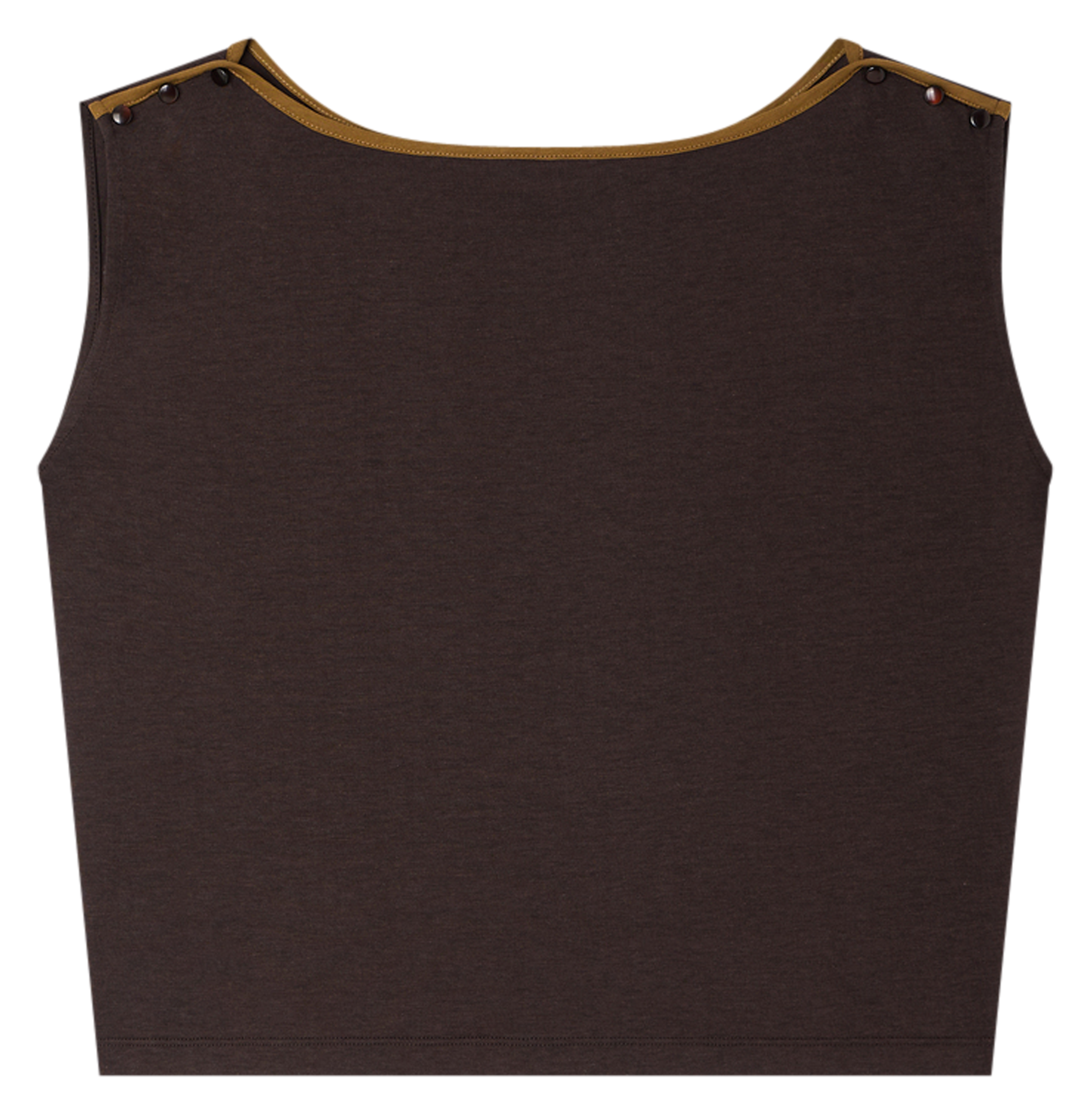 Solid Sleeveless Top SESSUN Brown