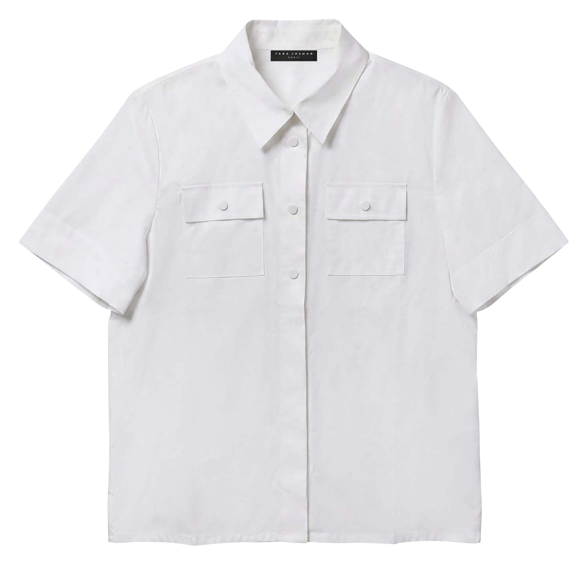 Solid straight shirt with patch pockets TARA JARMON