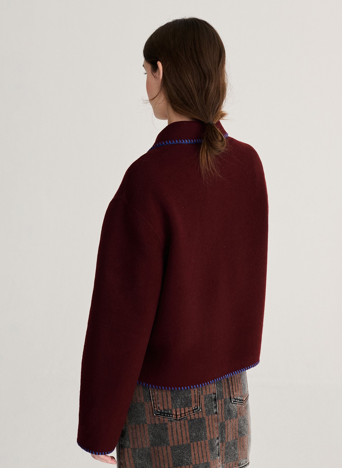 Veste droite en laine mélangée BOBO CHOSES Rot