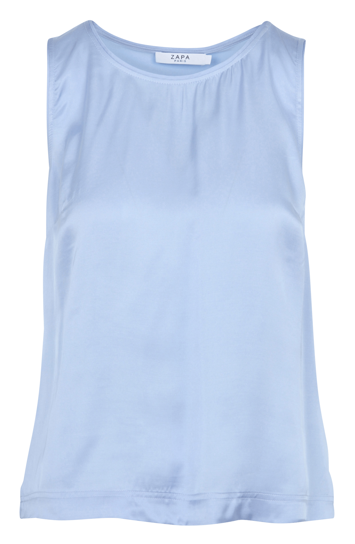 Satin sleeveless top ZAPA Blue
