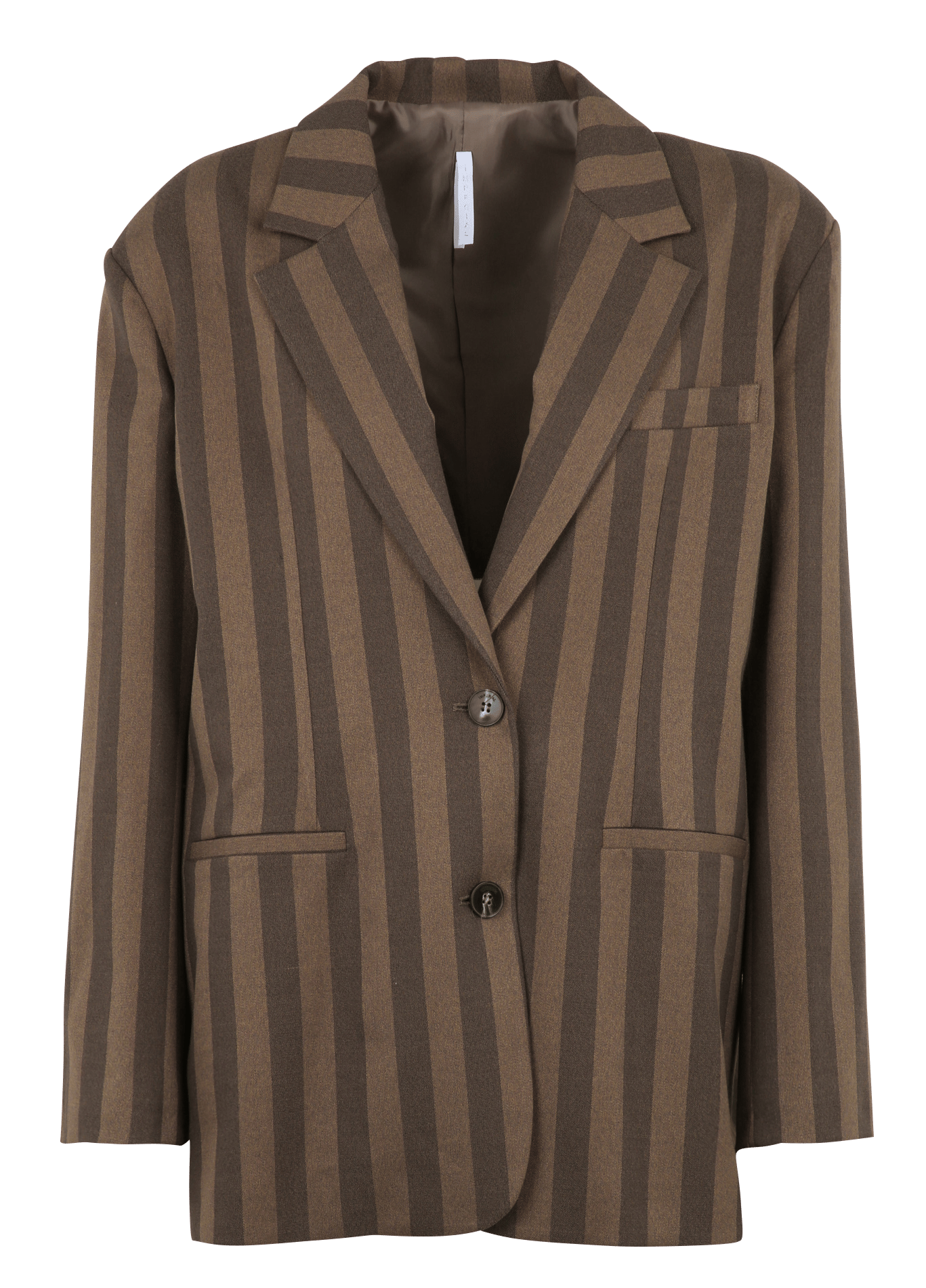 Oversized Striped Tailored Blazer IMPERIAL Brown