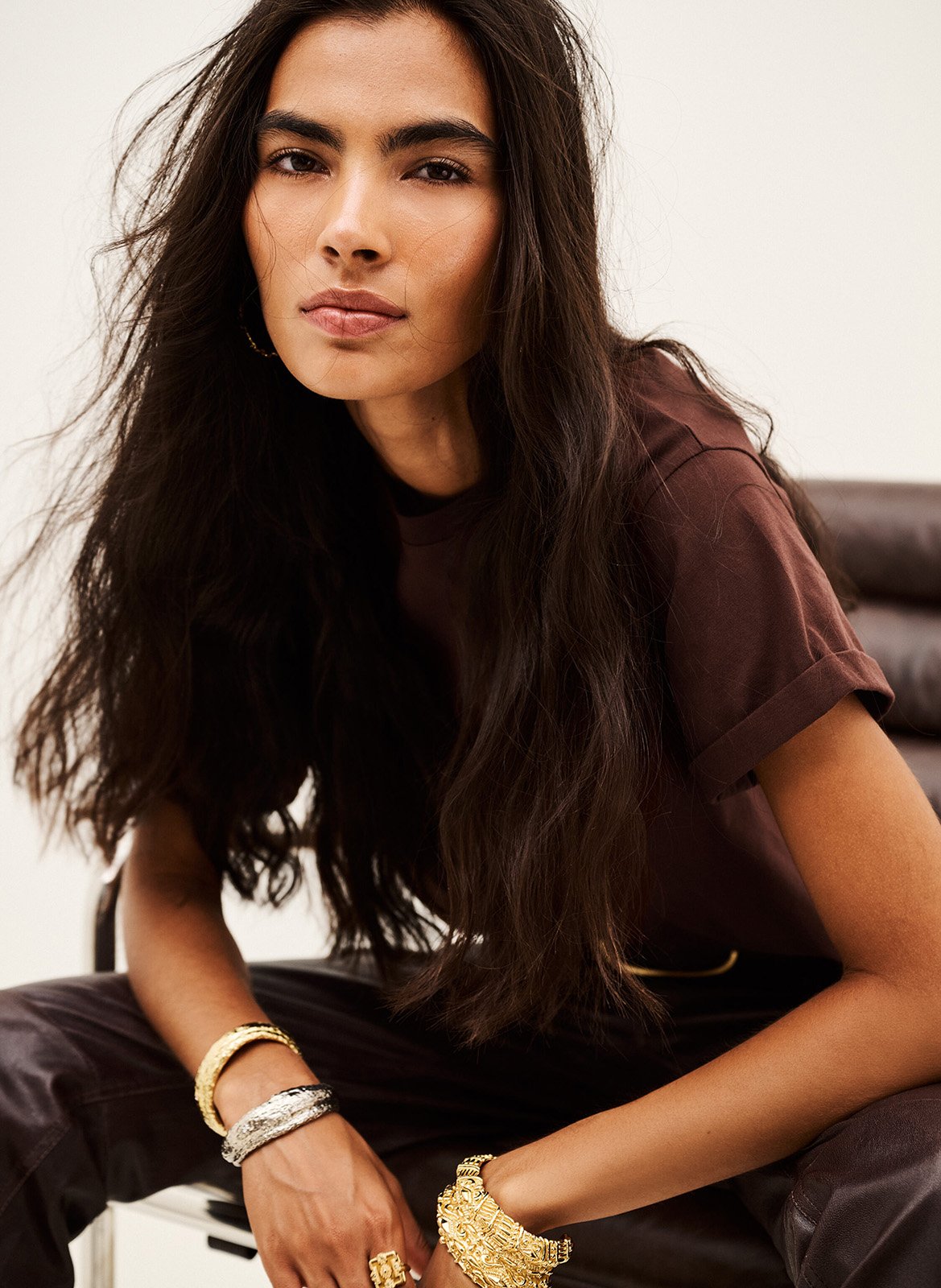 Tee-shirt manches courtes en coton BA&SH Rouge