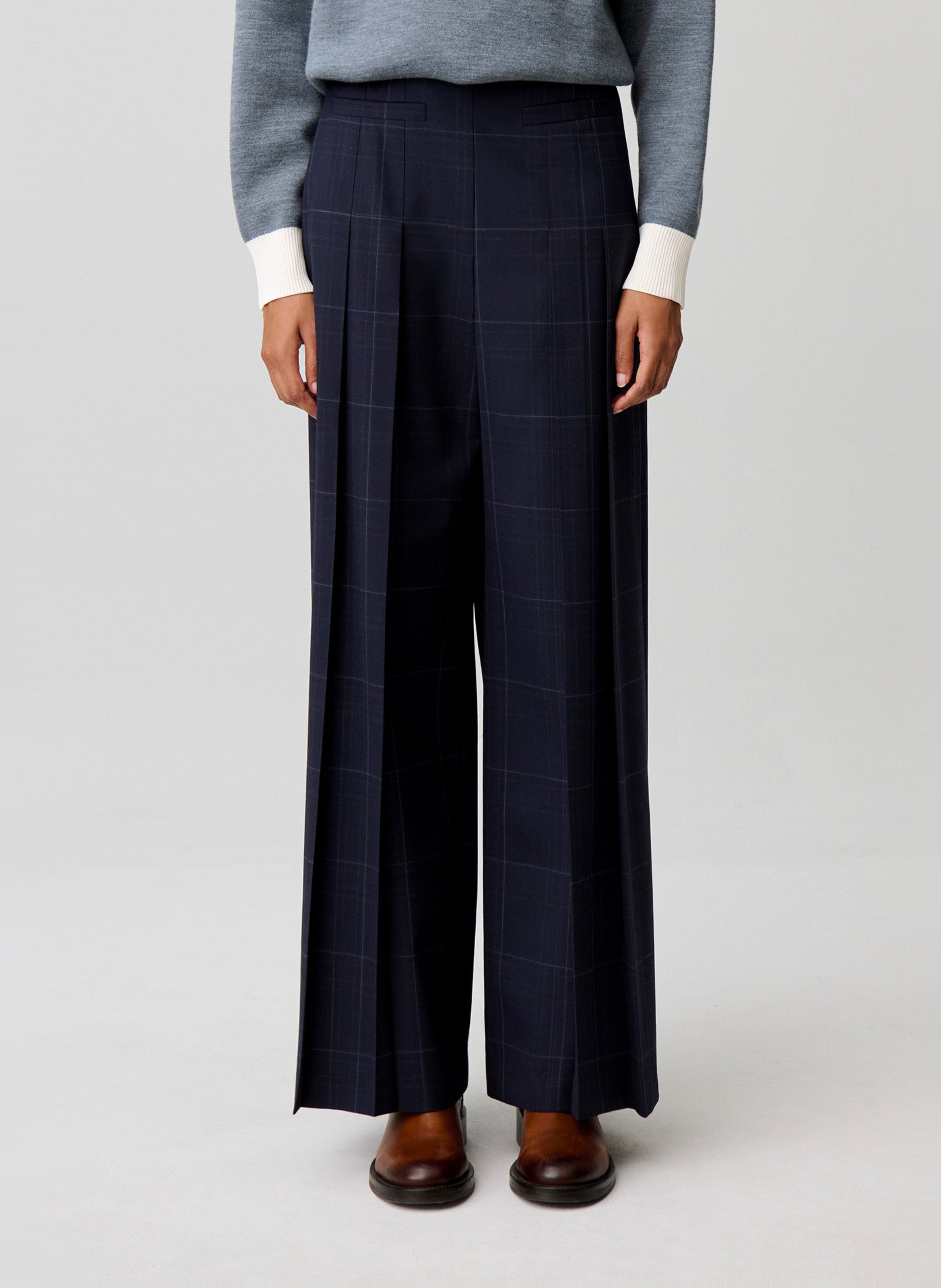 Wide-leg wool-blend pants CLAUDIE PIERLOT Multicolored