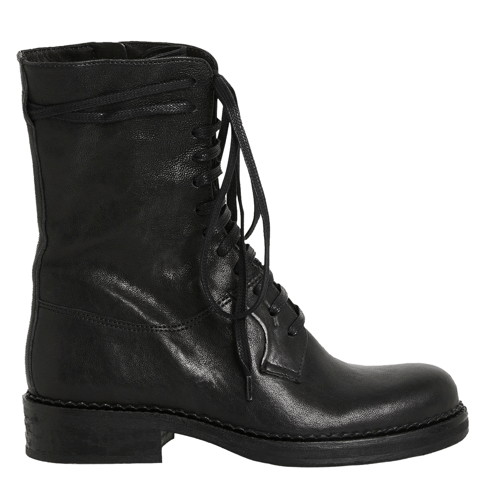 Lace-up leather ankle boots COTELAC ACOTE Black