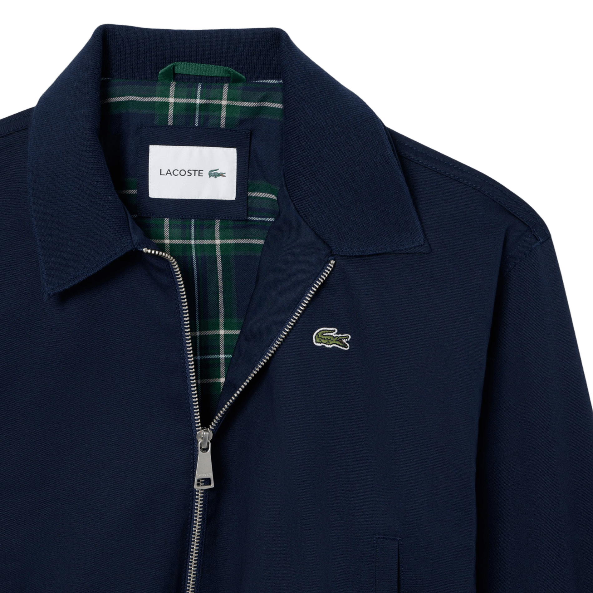 Gerade geschnittene Jacke aus Baumwoll-Mix mit klassischem Kragen LACOSTE Blau