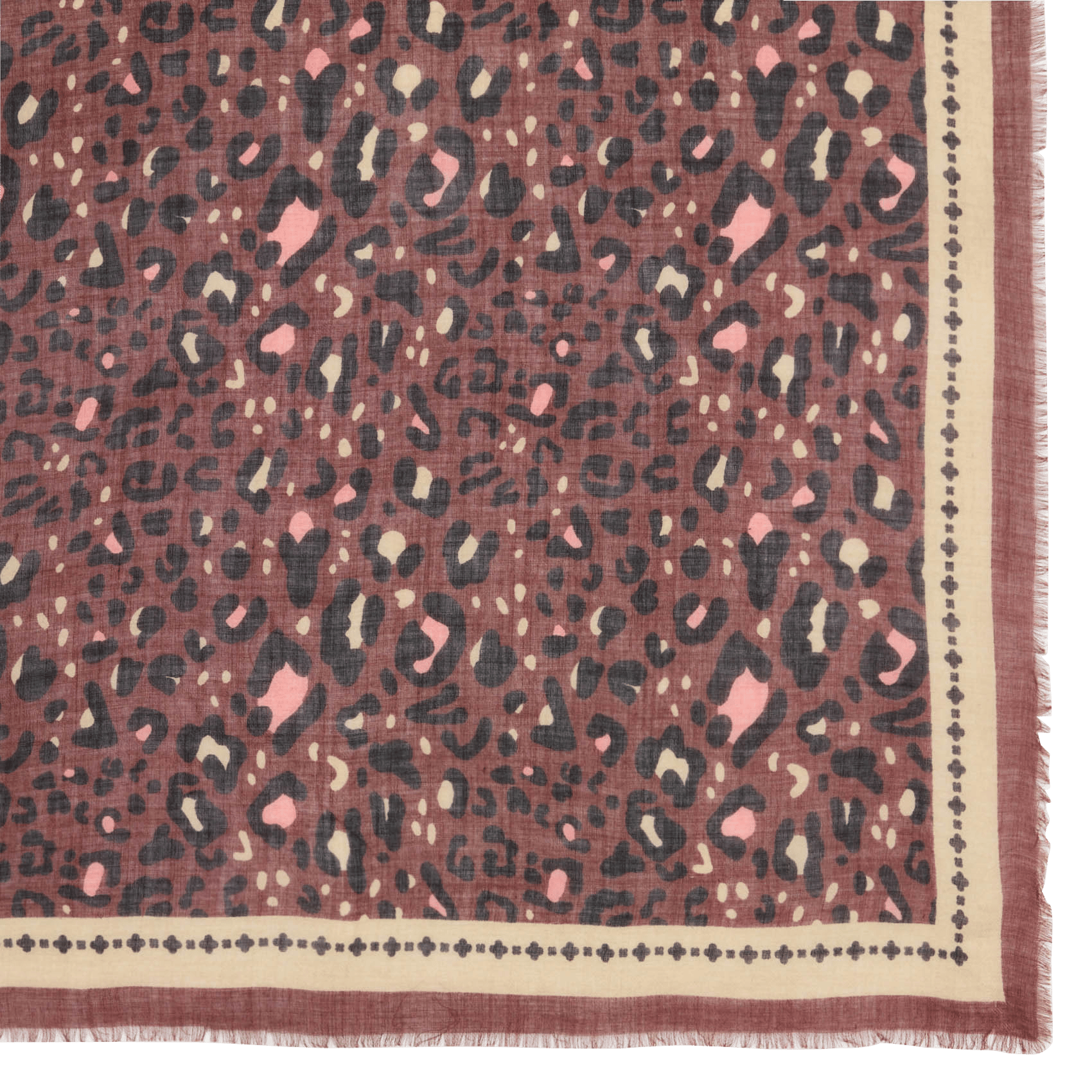Haddock wool and silk printed scarf MAISON LECOMTE FLAMENT