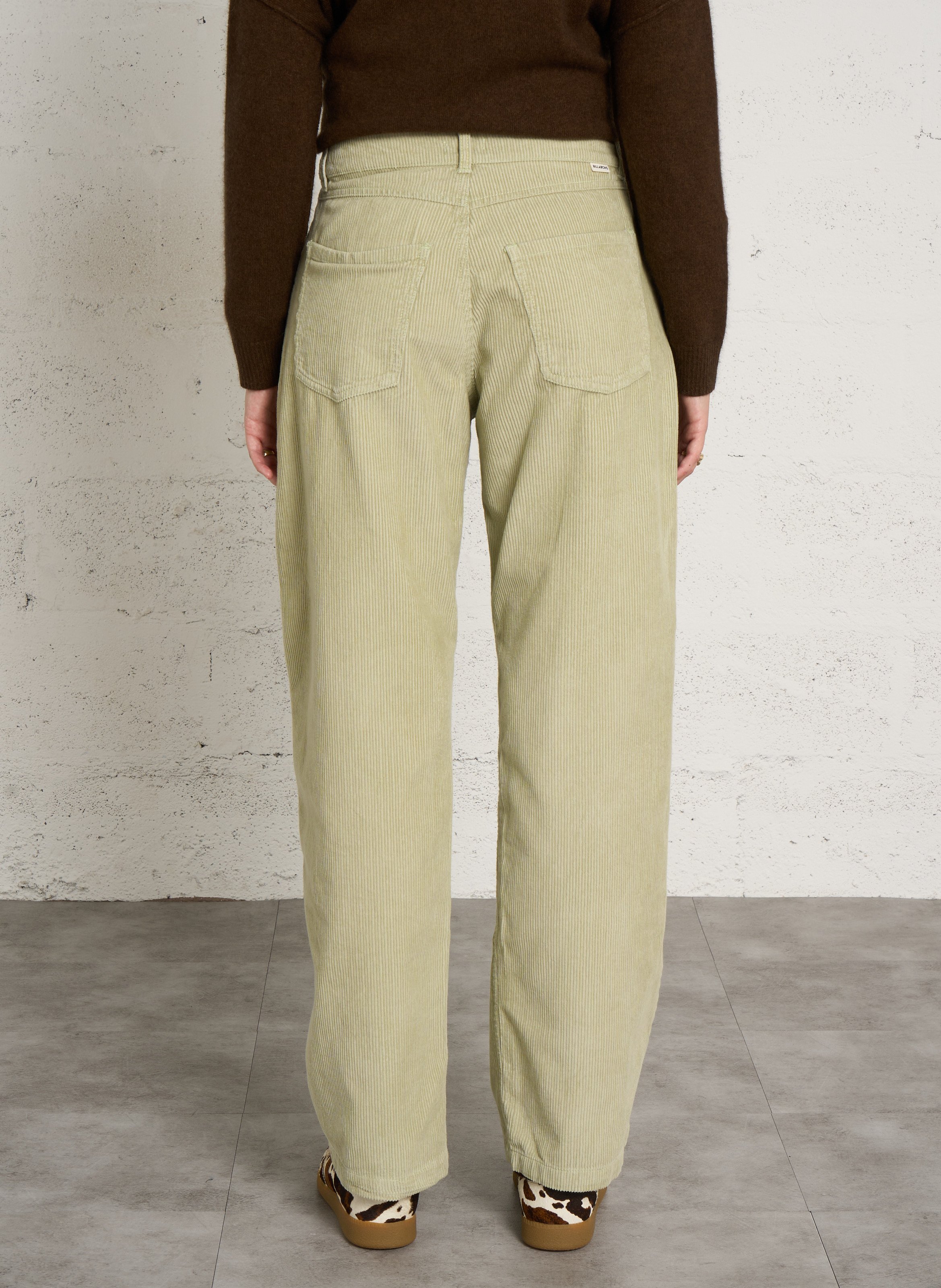 Joggingbroek van katoenen corduroy BILLABONG Groen