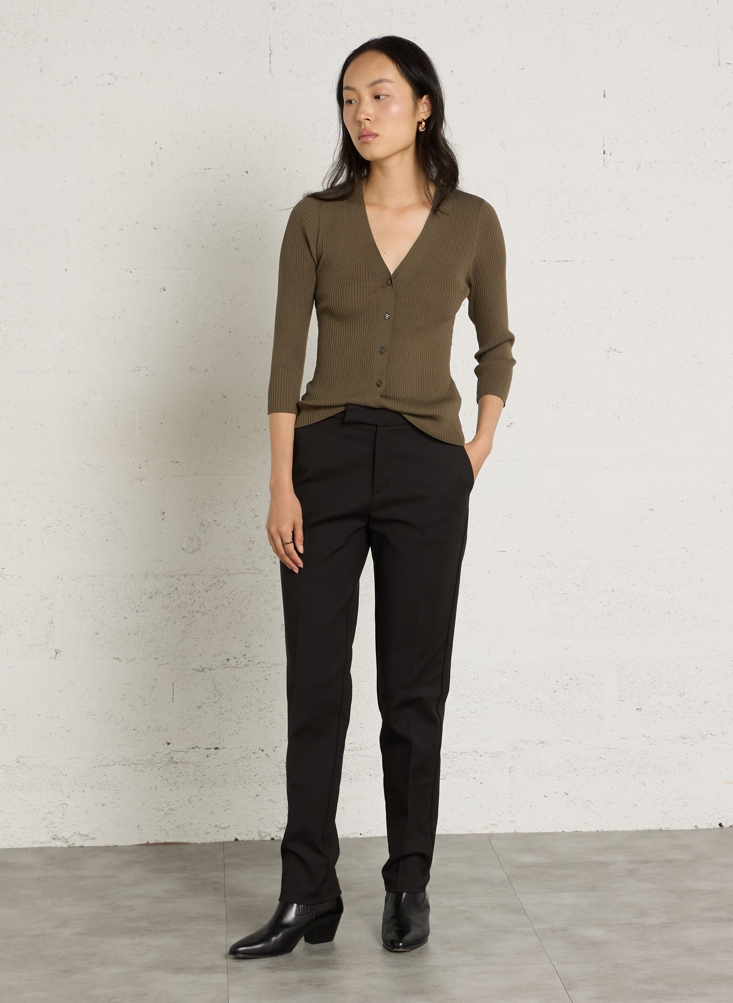 Tapered Hose aus Baumwoll-Mix IKKS Schwarz