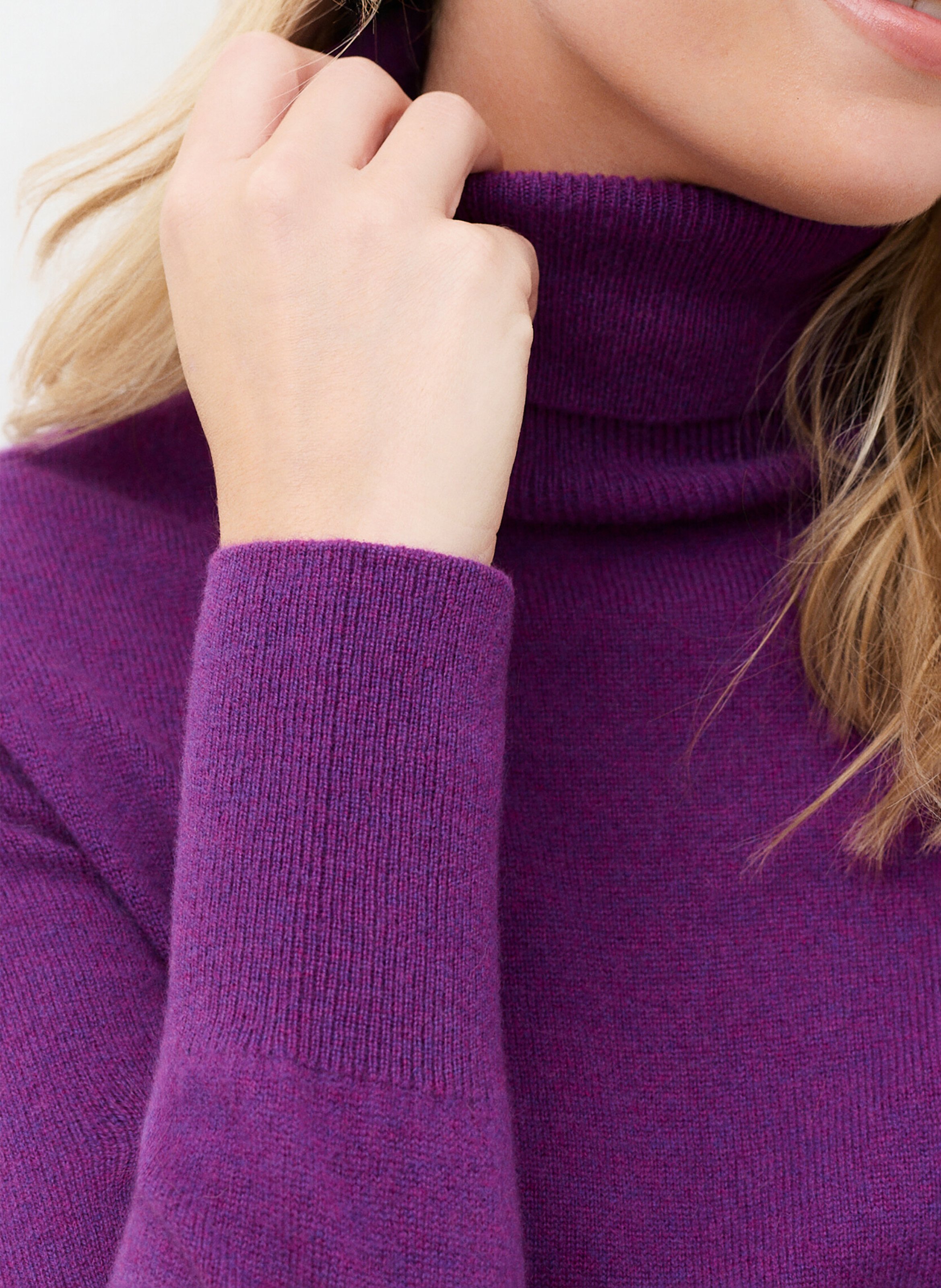 Rollkragenpullover aus Kaschmir | Violett CAROLL Damen