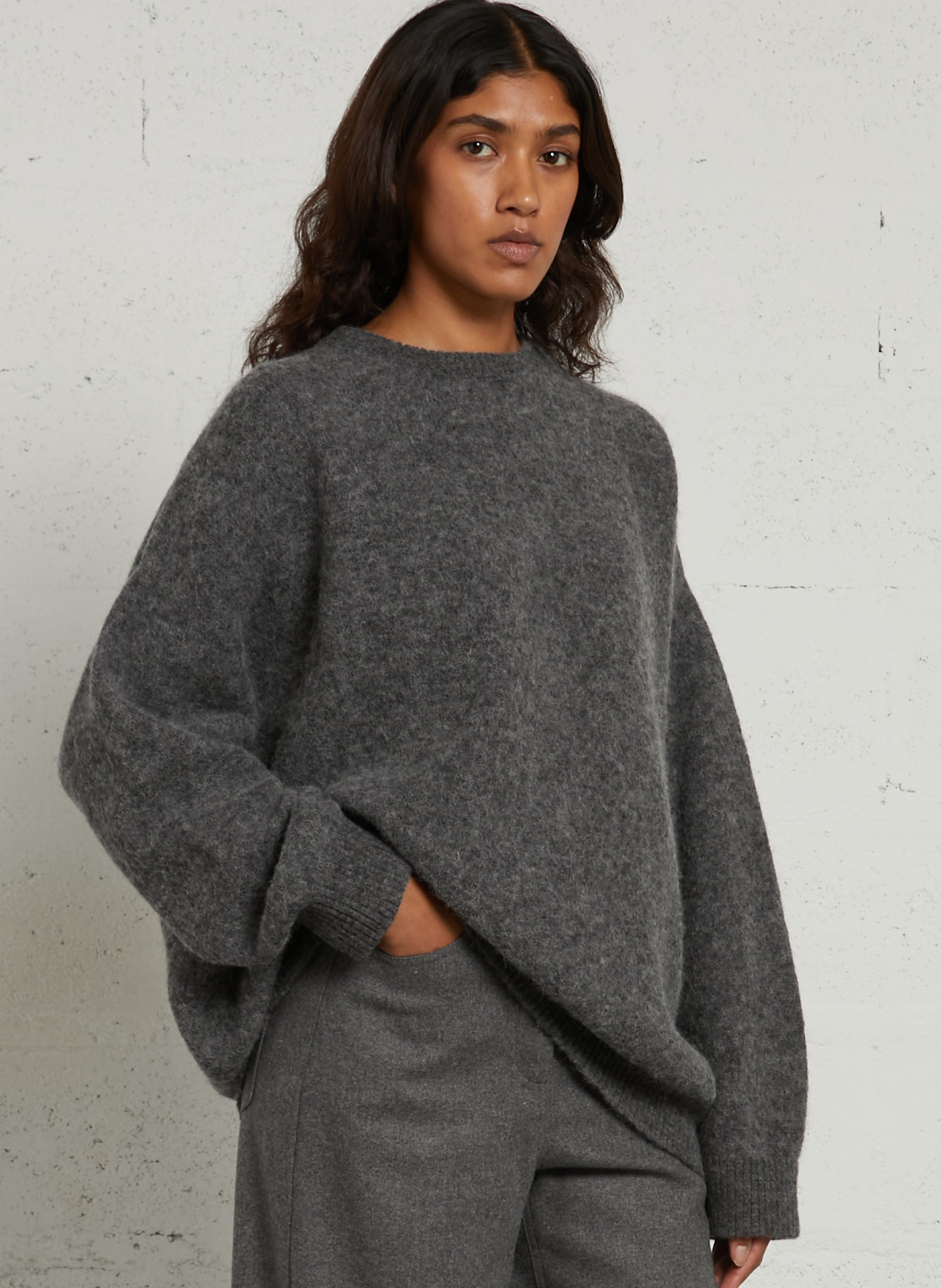 Oversize-Pullover AMERICAN VINTAGE Grau