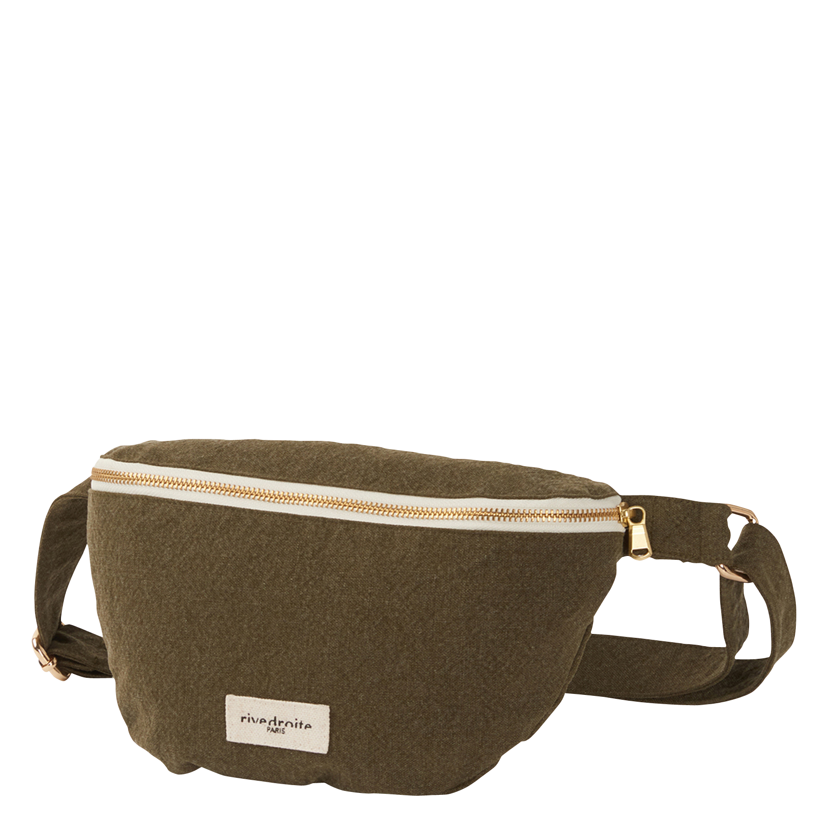 Zipped recycled cotton waist bag RIVEDROITE PARIS Green