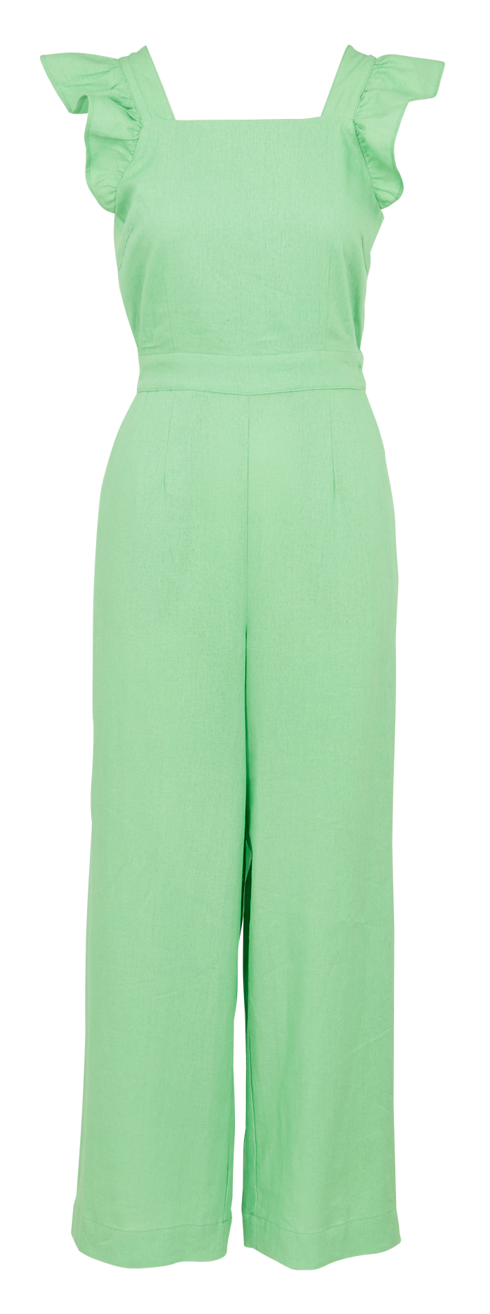 Combinaison col carré en lin mélangé YAS Vert